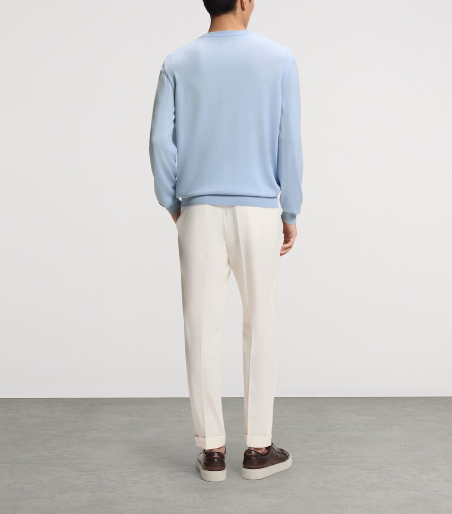 BOSS Mens Wool-Silk-Cashmere Sweater Image 3