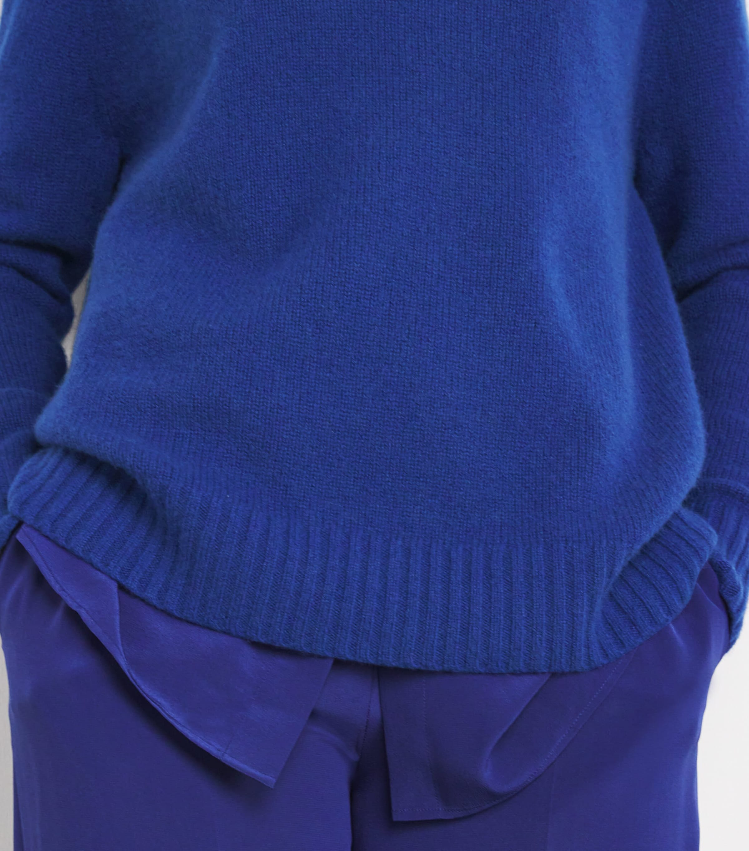 Open Cashmere Sweater COBALT Image 6