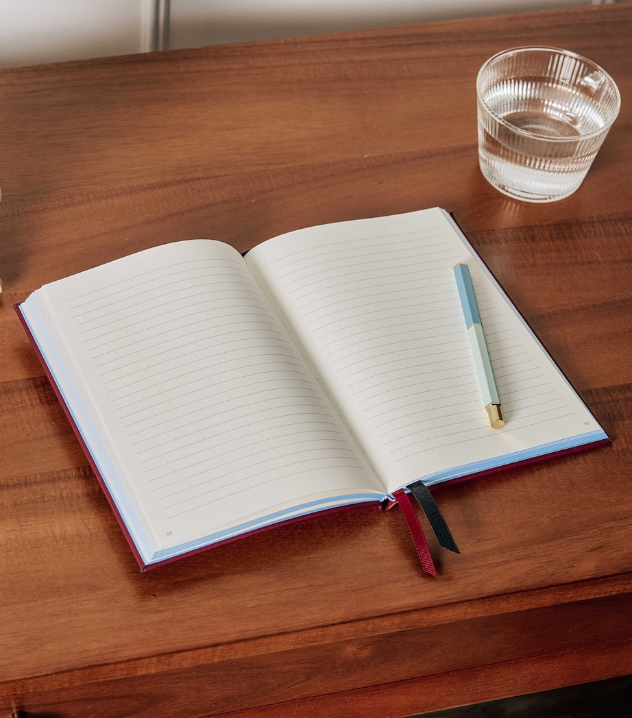 Leather Plot Twist Lined Notebook RED Image 3