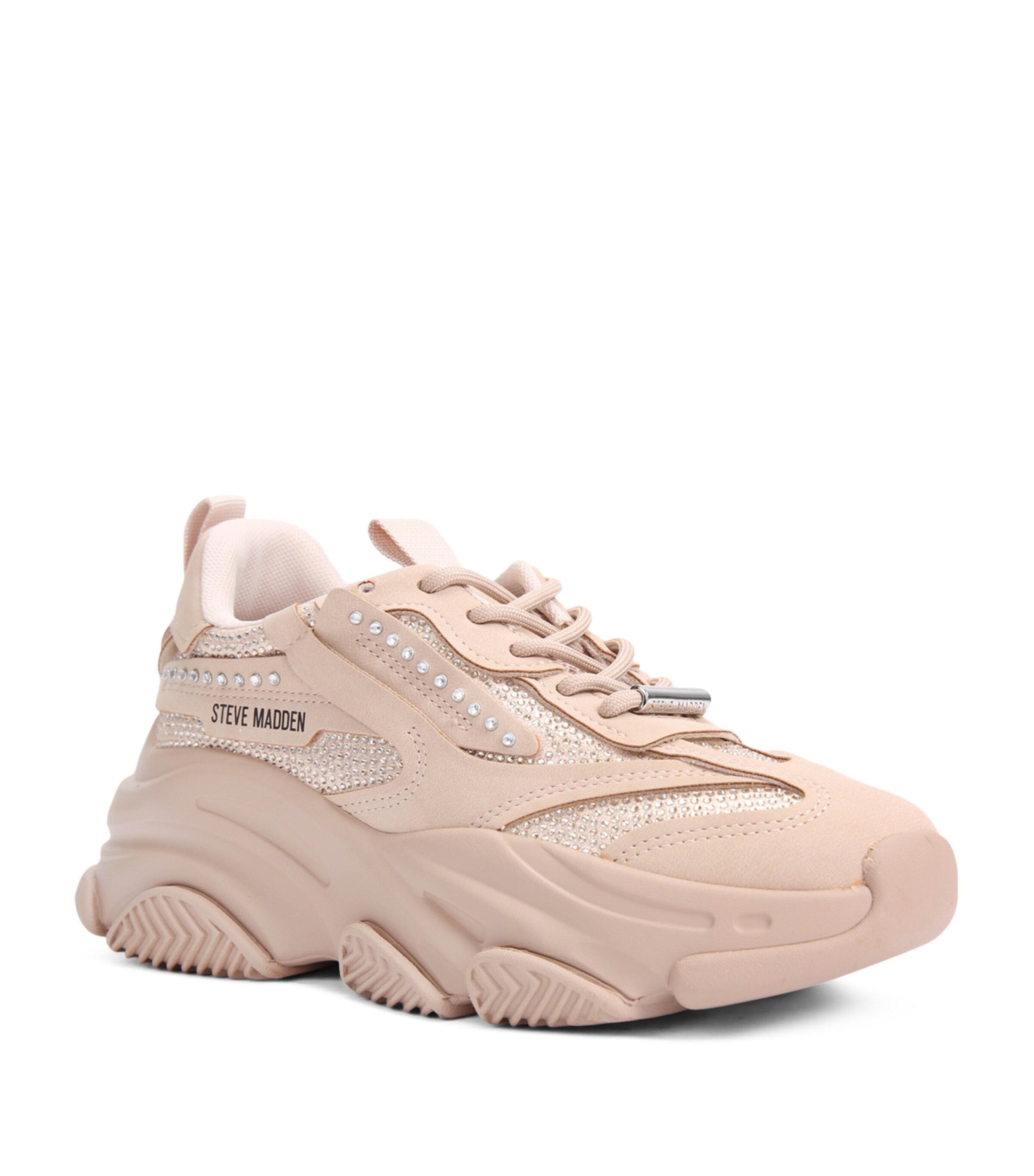 Steve Madden Suede-Blend Possession-R Sneakers Blush Image 3