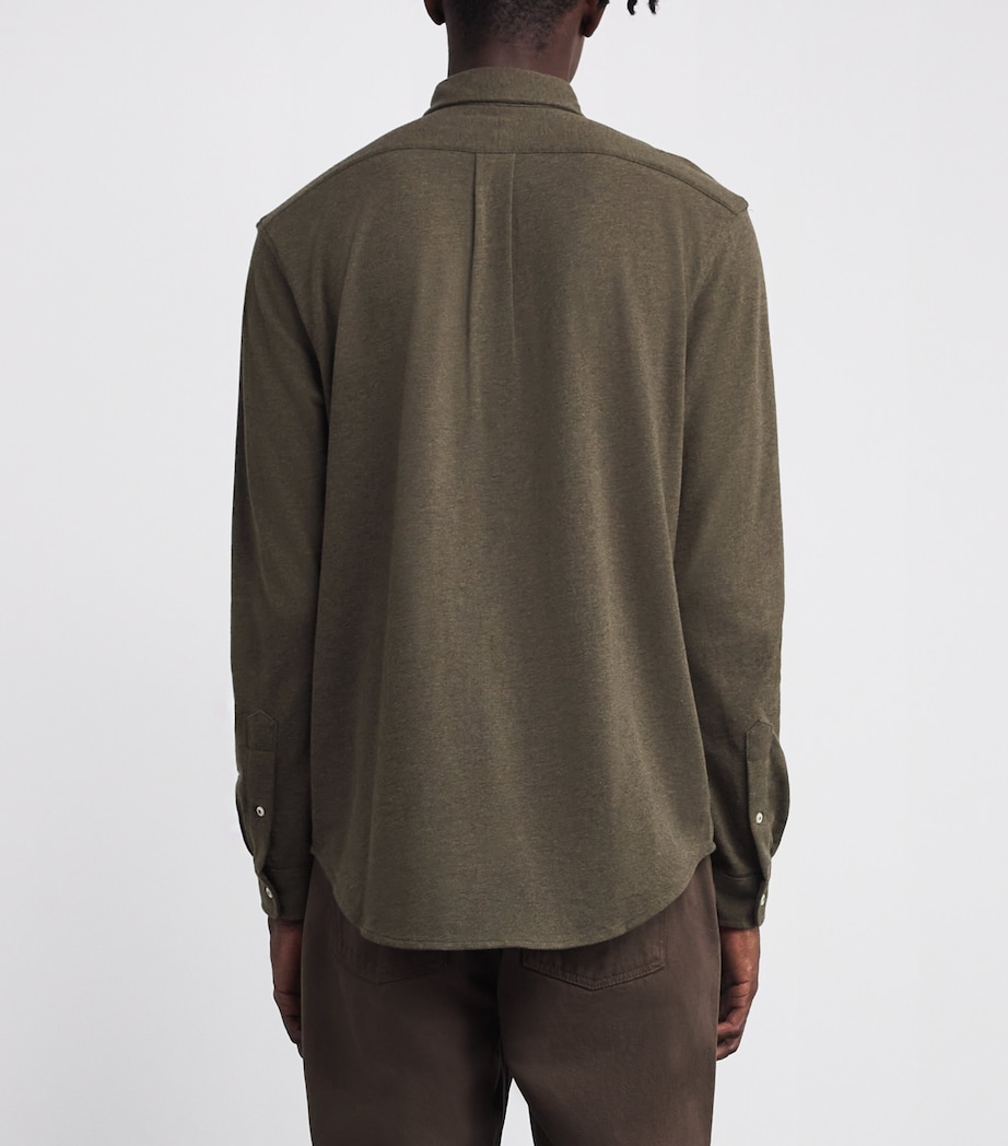 Cotton Featherweight Mesh Shirt GREEN Image 4