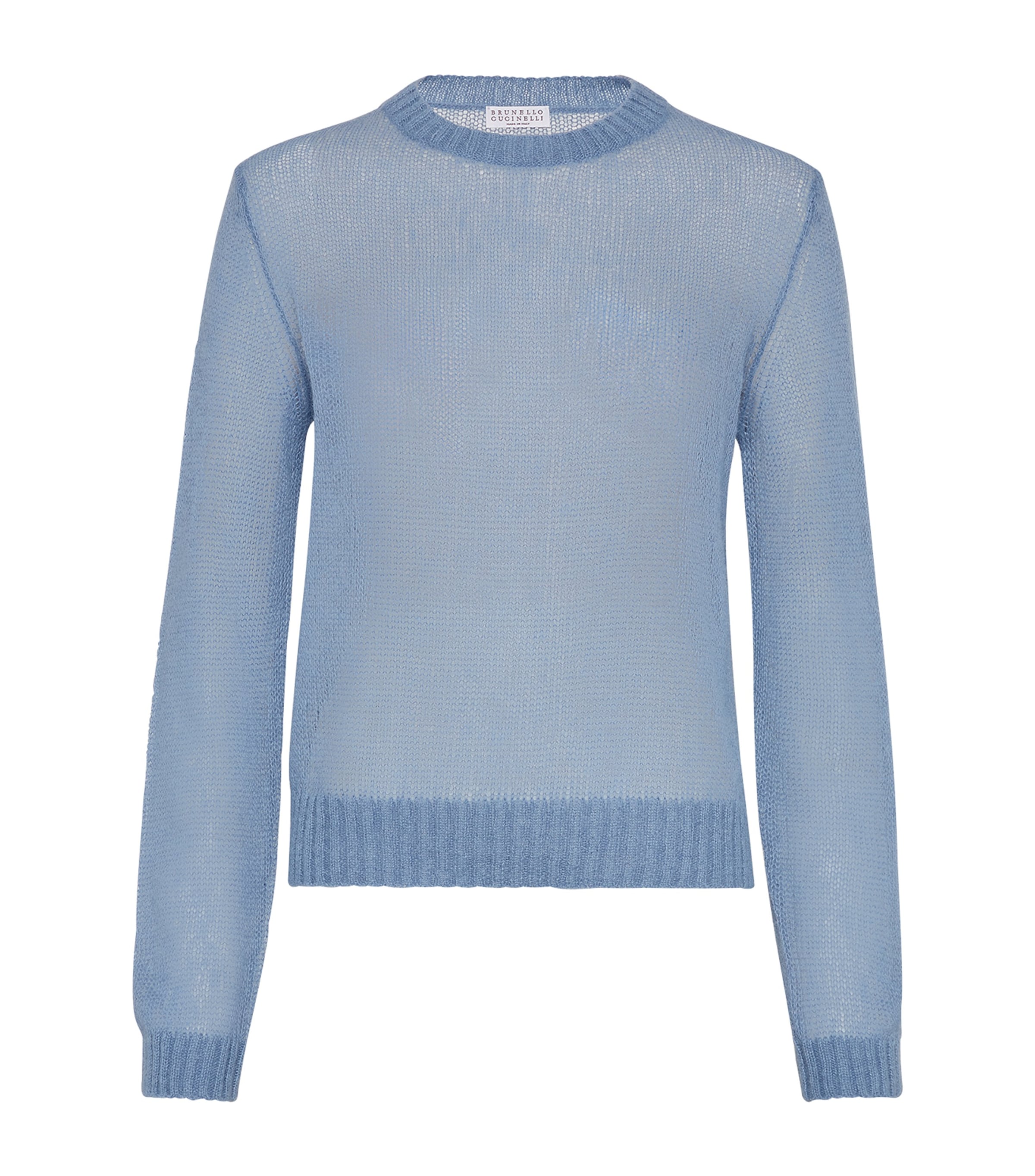 Brunello Cucinelli Mohair Sweater Sweaters And Cardigans In Blue