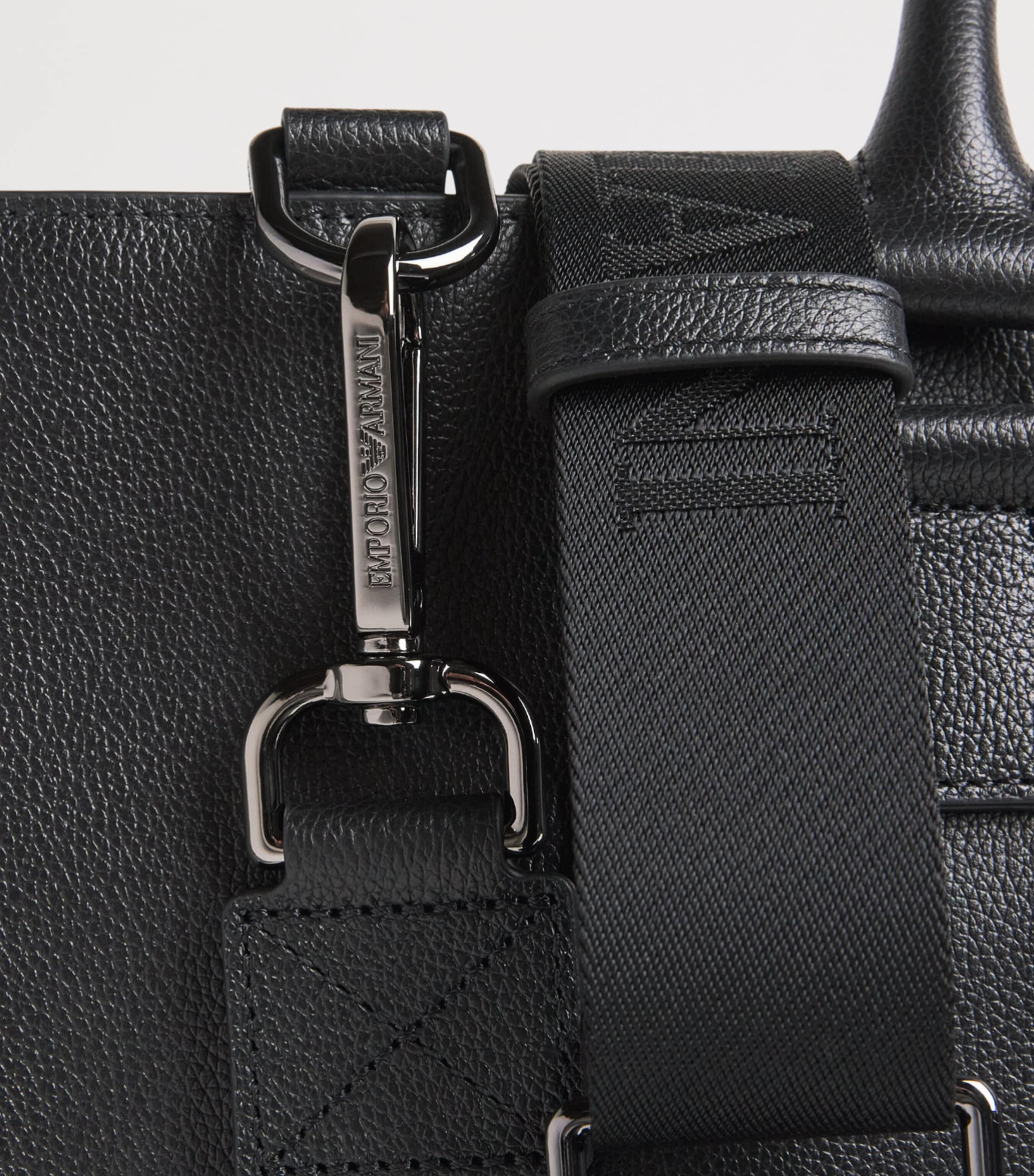 Emporio Armani Leather Logo Briefcase Image 5