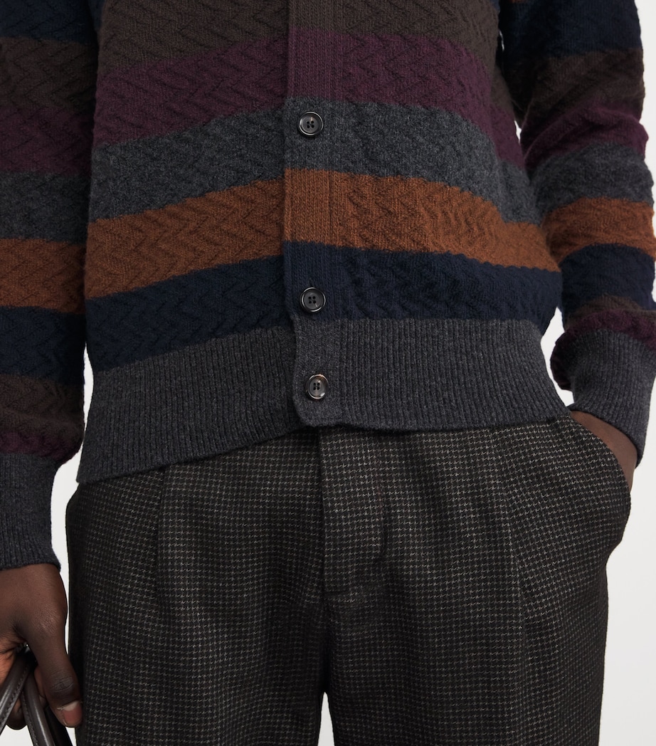 Wool Stripe Cardigan MULTI Image 6