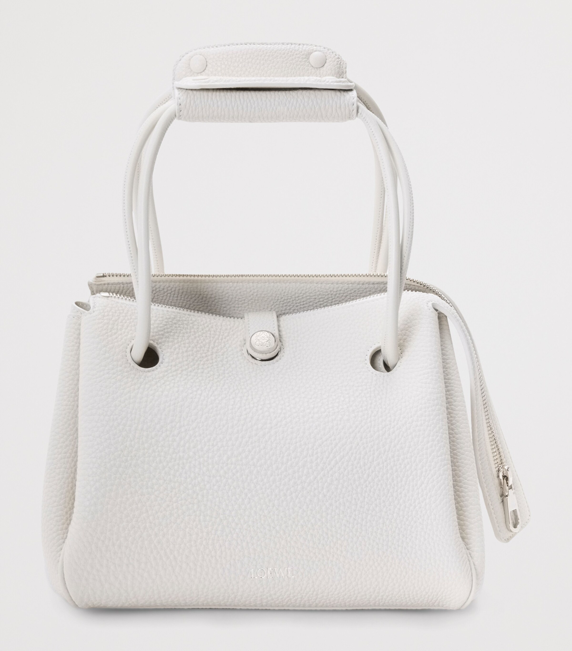 Small Calfskin Madrid Shoulder Bag SOFT WHITE Image 6