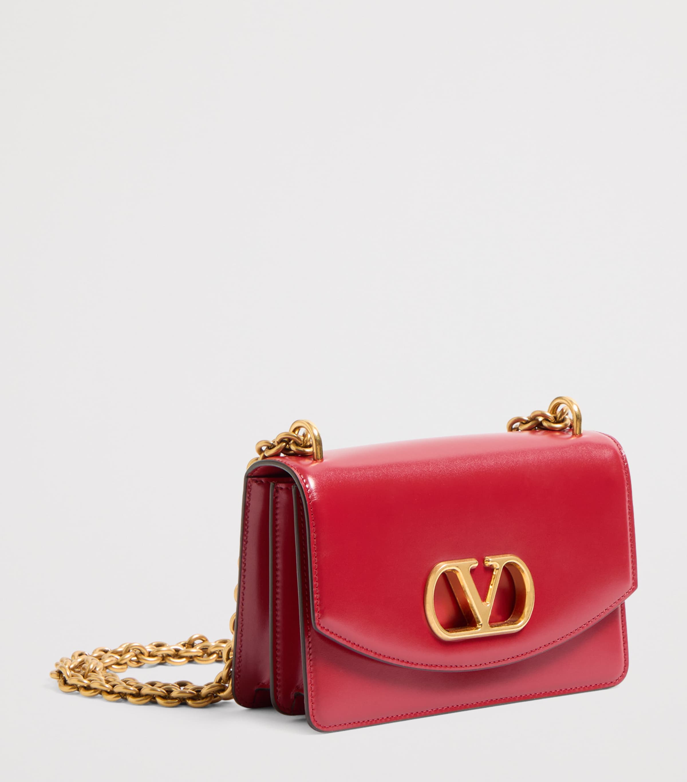Valentino Garavani Small Leather Vain Shoulder Bag | Harrods US