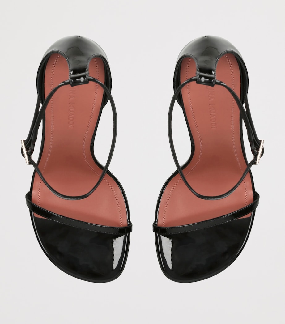 Patent Leather Barbara Heeled Sandals 105 BLACK Image 4