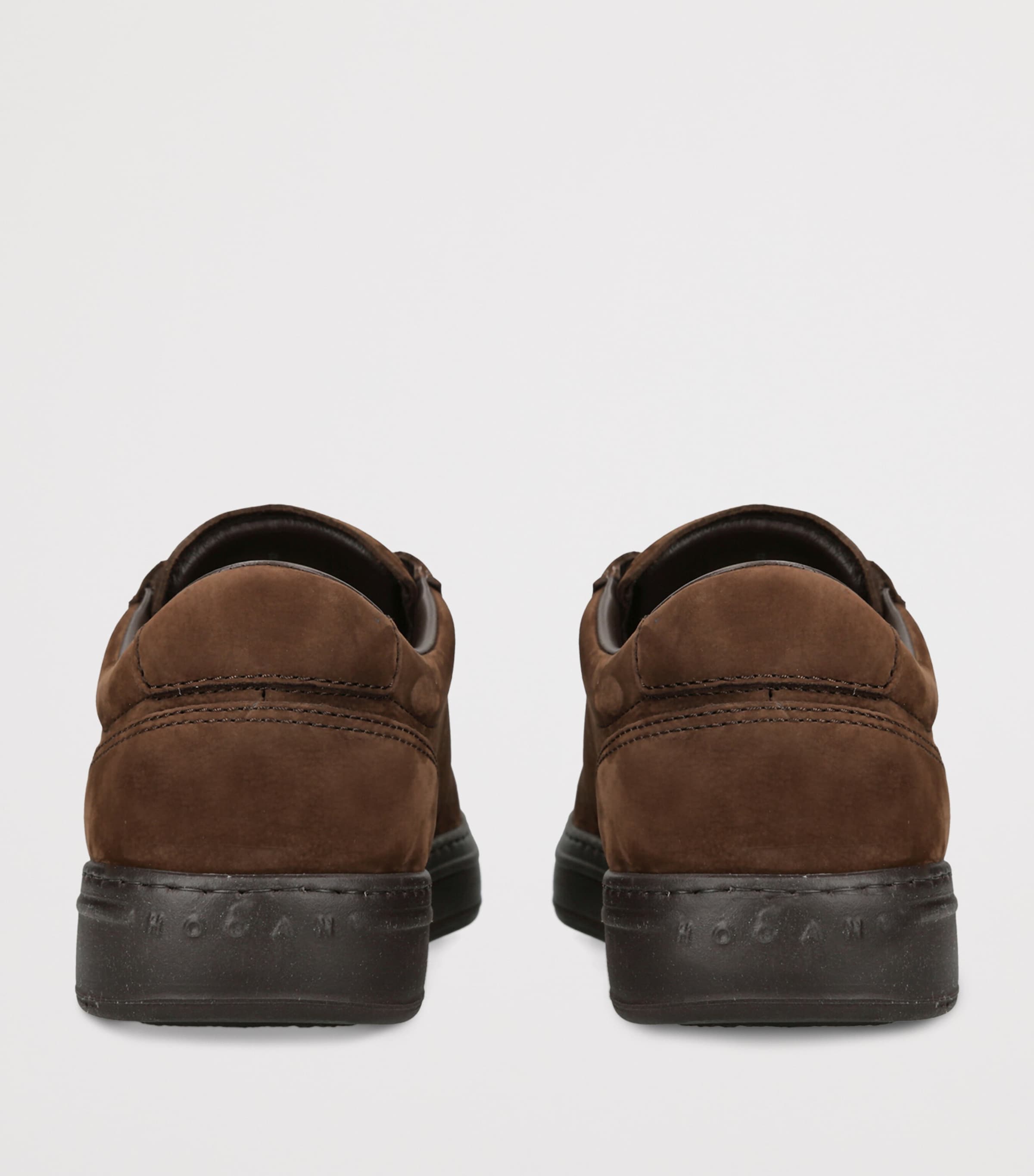 Hogan Leather H668 Slip-On Sneakers Dark Brown Image 4
