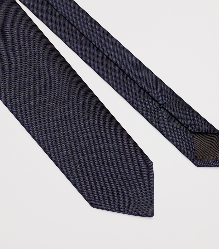Silk Tie NAVY Image 2