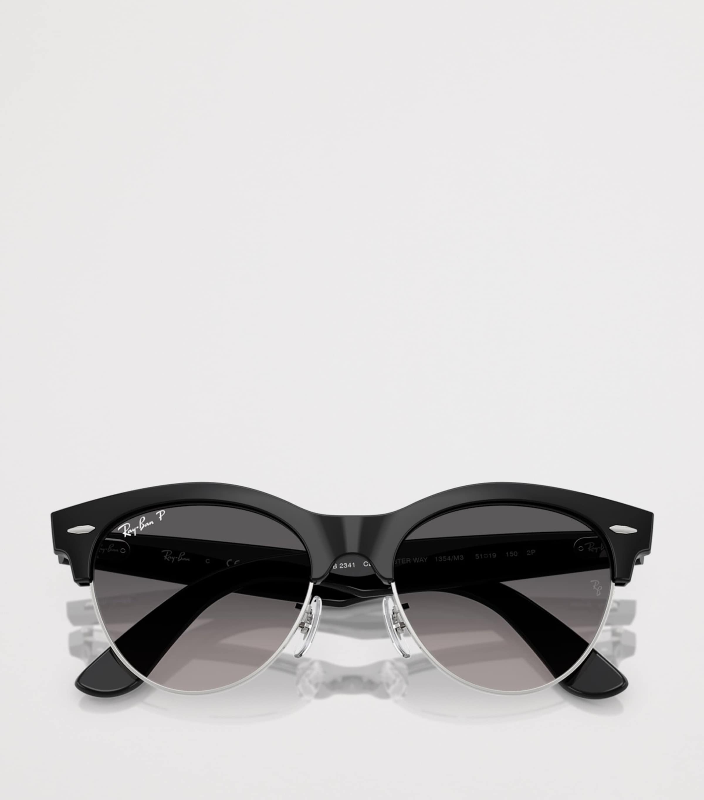 Ray-Ban RB2341 Clubmaster Way Square Sunglasses Black Image 5