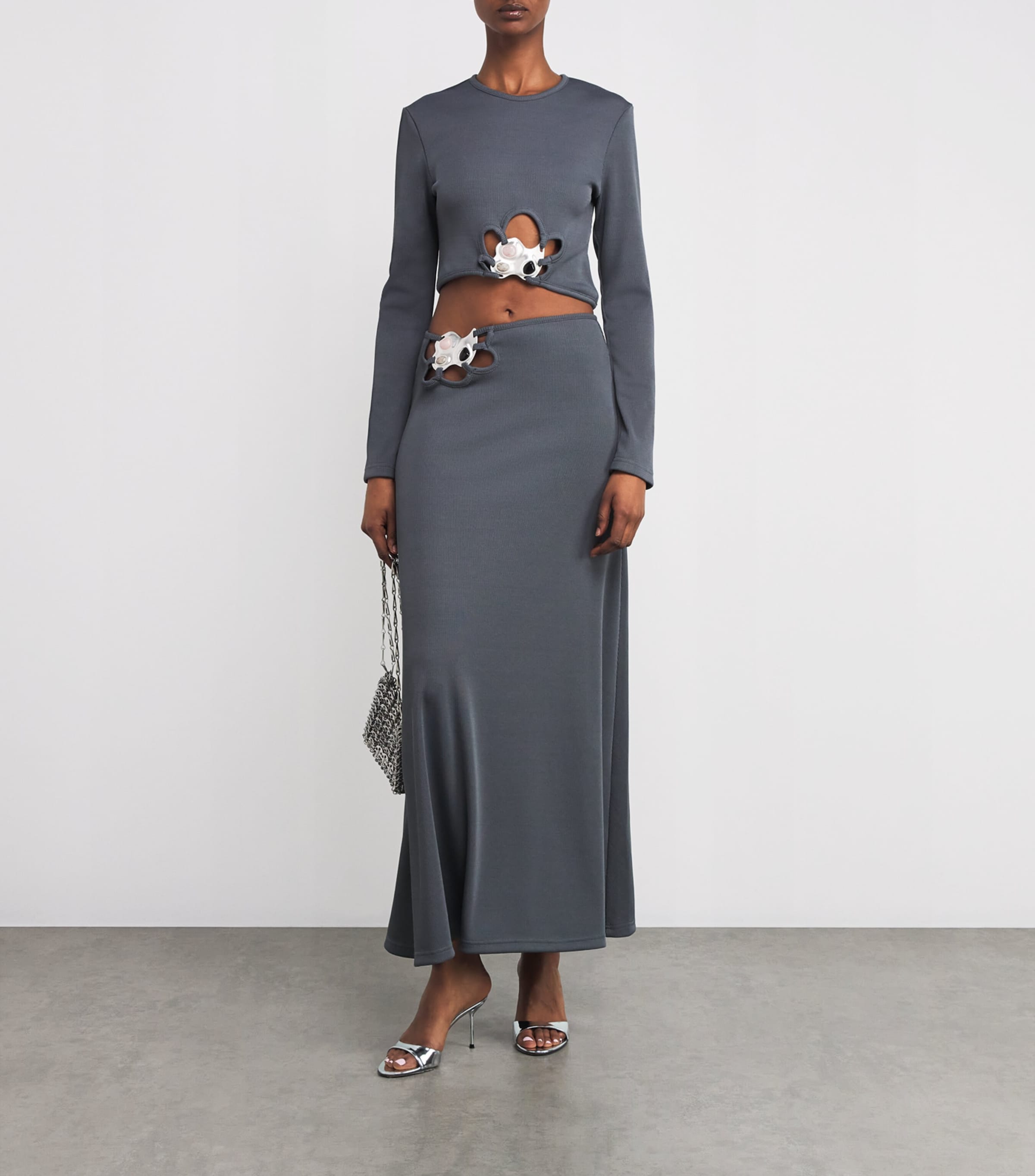 Patent Leather Lidia Mules 70 SILVER Image 5