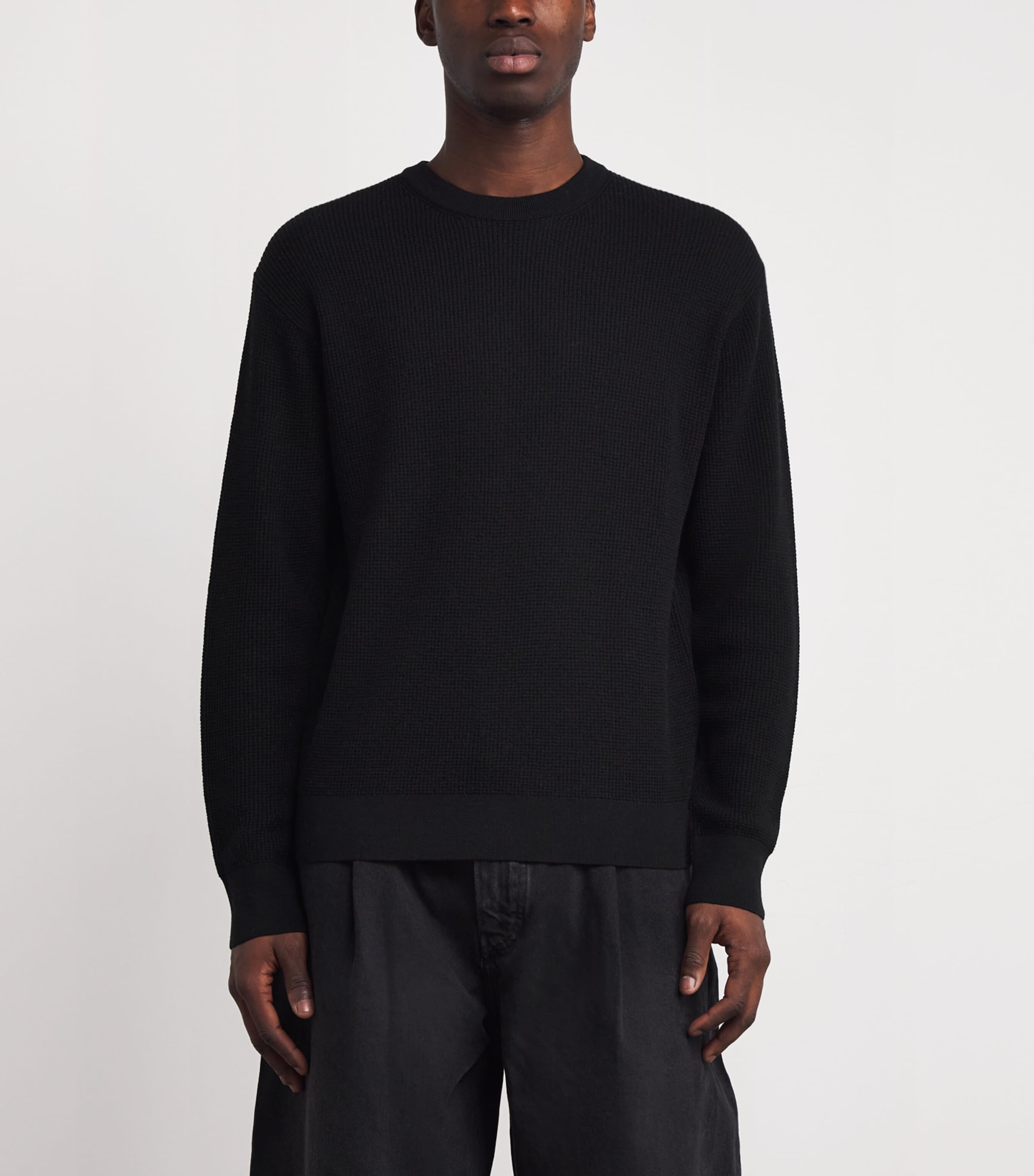 x Aaron Levine Merino-Cashmere Portland Sweater BLACK Image 3