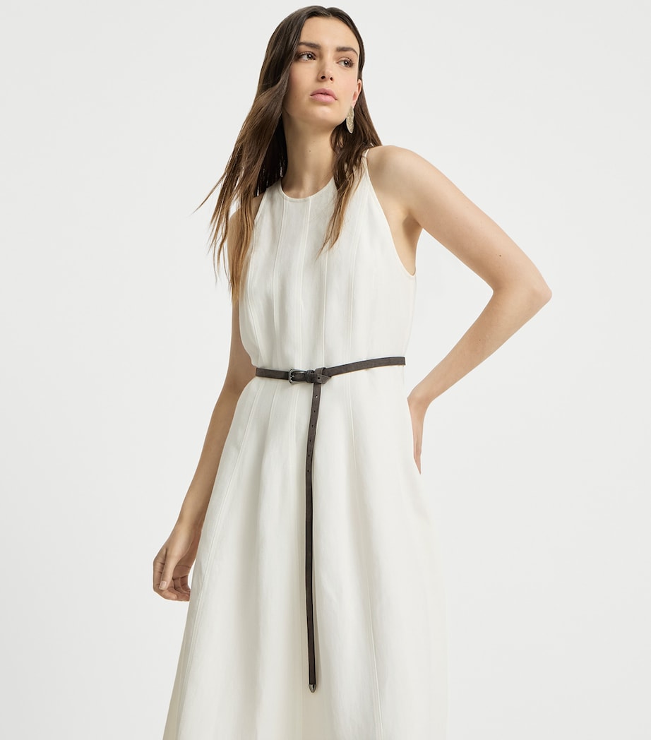 Brunello Cucinelli Womens Twill Maxi Dress Image 2