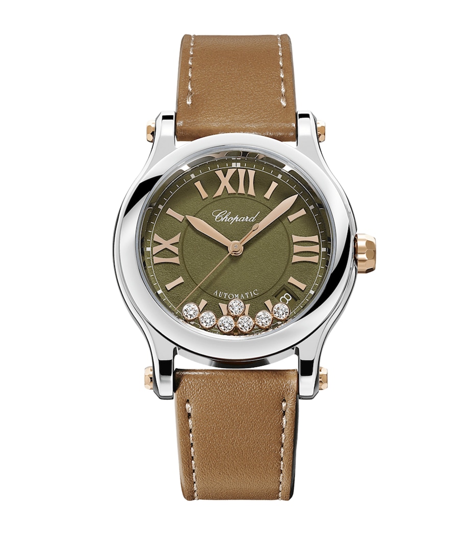 Rose Gold, Stainless Steel and Diamond Happy Sport Watch 36mm ROSE GOLD/STAINLESS Image 1