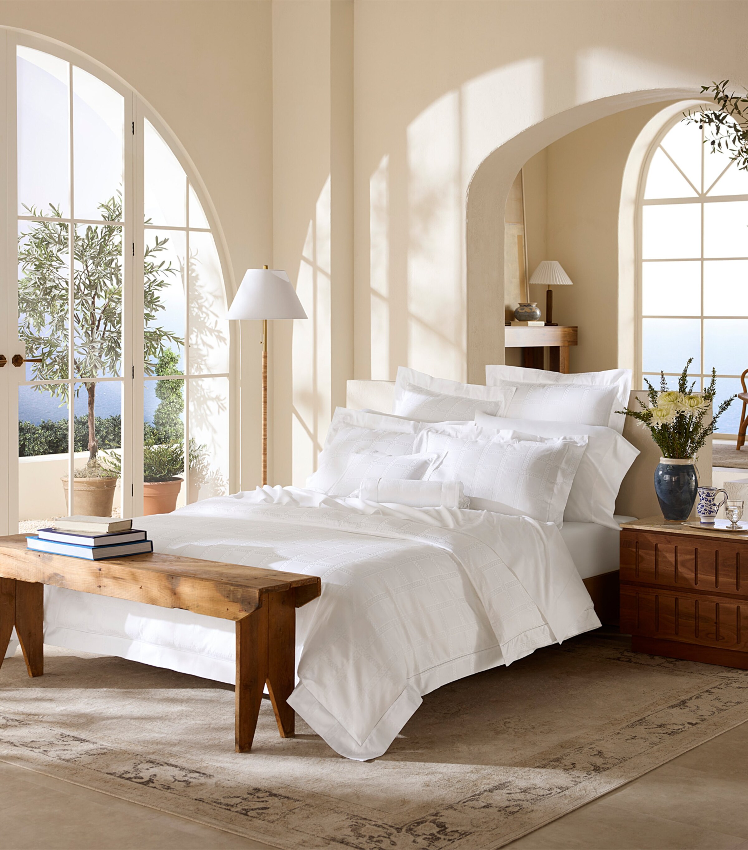 Pratesi Impero King Flat Sheet (275cm x 275cm) White Image 2