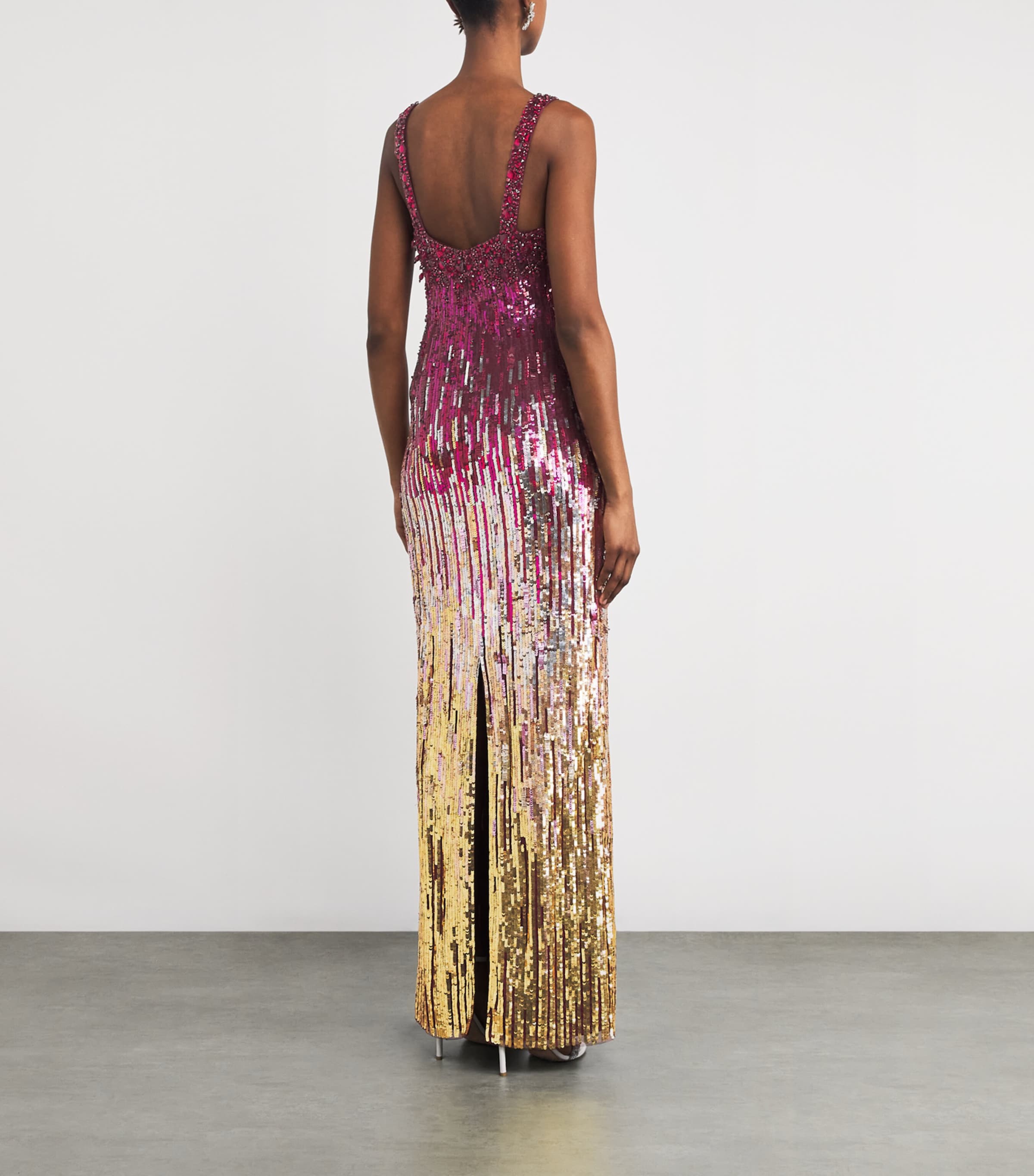 Embellished Ombré Rosalie Gown OMBRE CARDINAL Image 3