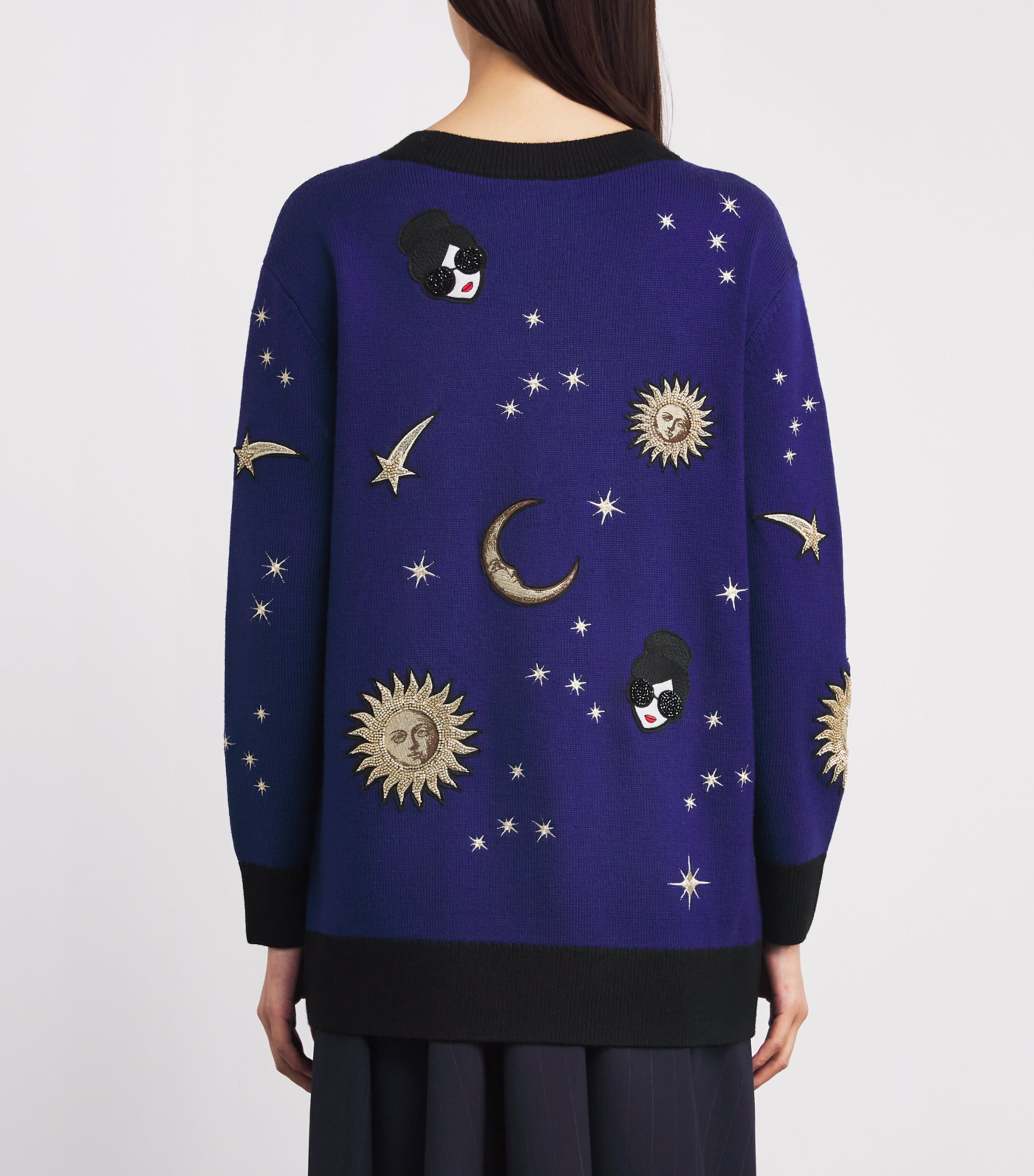 Stretch-Wool Bradford Cardigan C402 MIDNIGHT MULTI Image 4