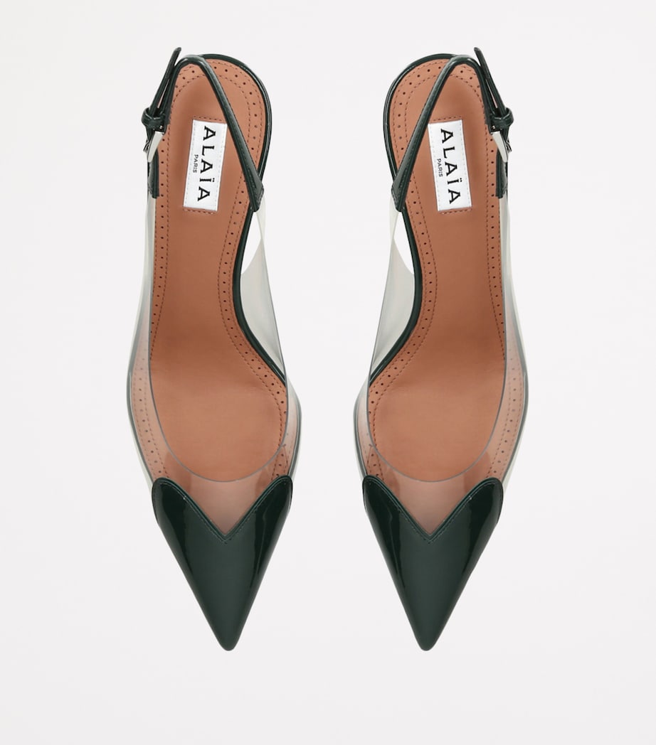 Alaïa Coeur Slingback Pumps 55 Dark Green Image 4