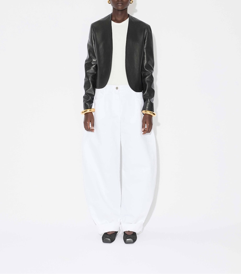 Lambskin Collarless Jacket NOIR ALAIA Image 2