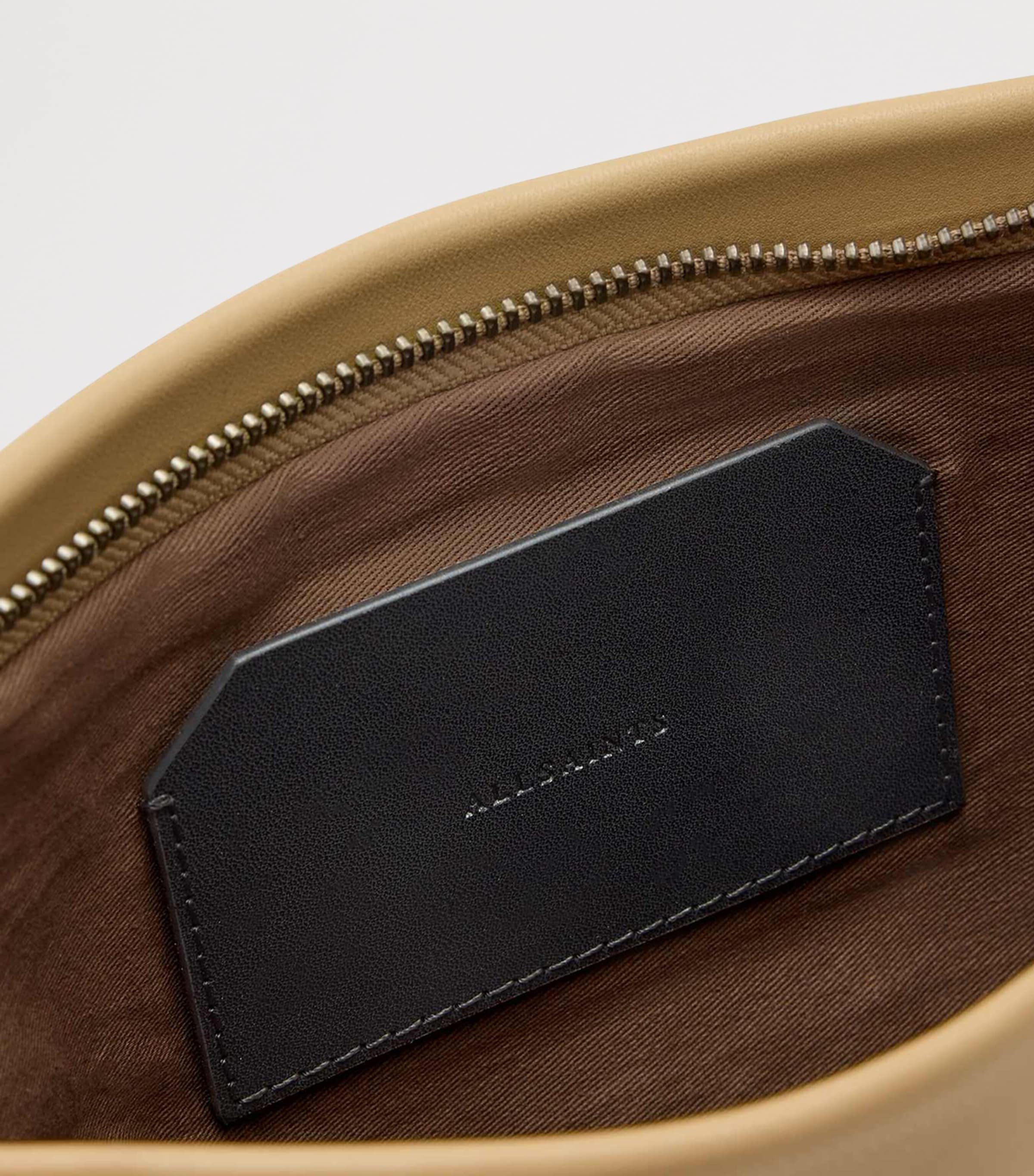 AllSaints Leather Bettina Clutch Bag Mellow Yellow Image 2
