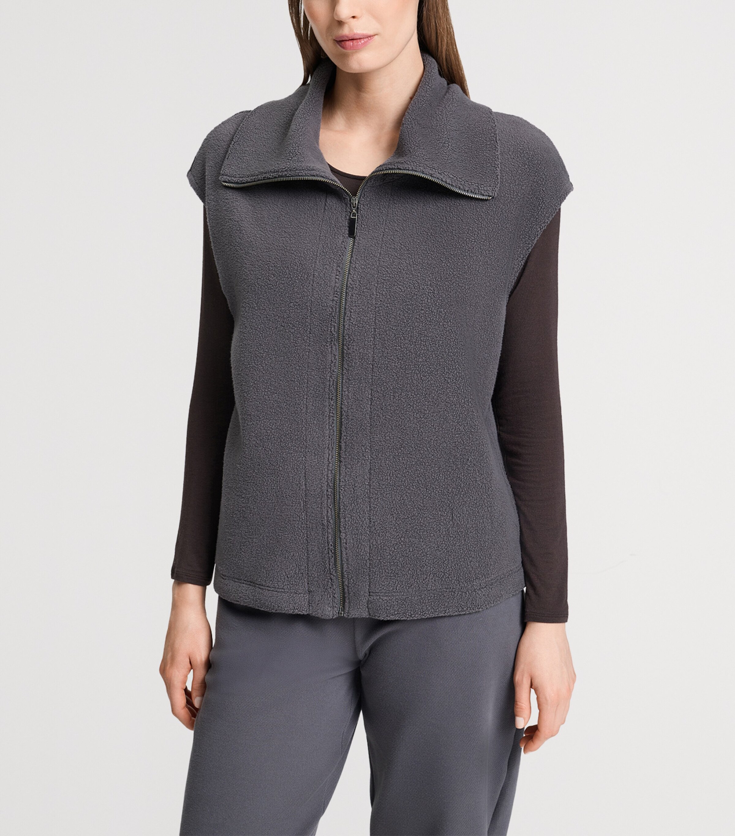 Hanro Womens Fleece Gilet Boulevard Image 4