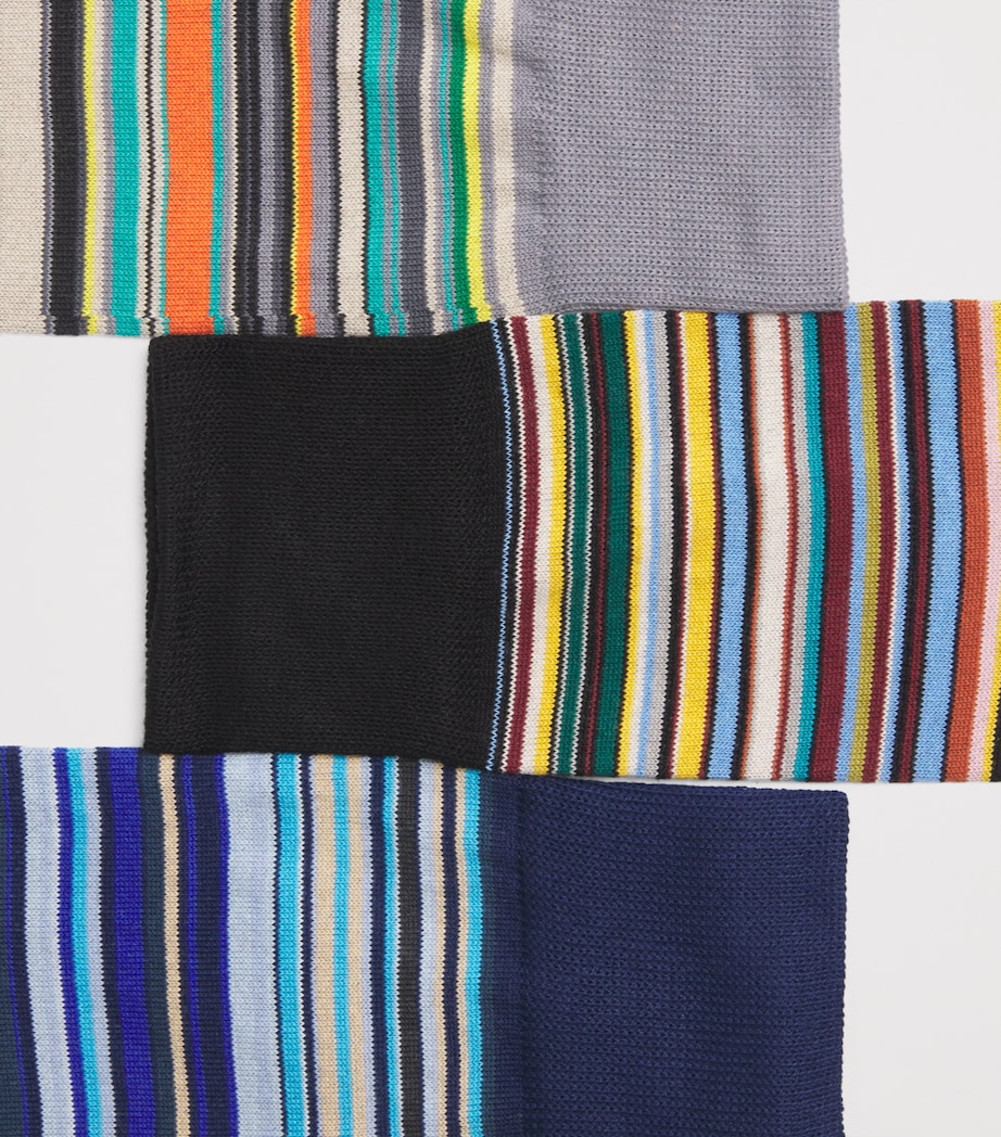 Cotton-Blend Signature Stripe Socks (Pack of 3) 1A MUTICOLOUR Image 3