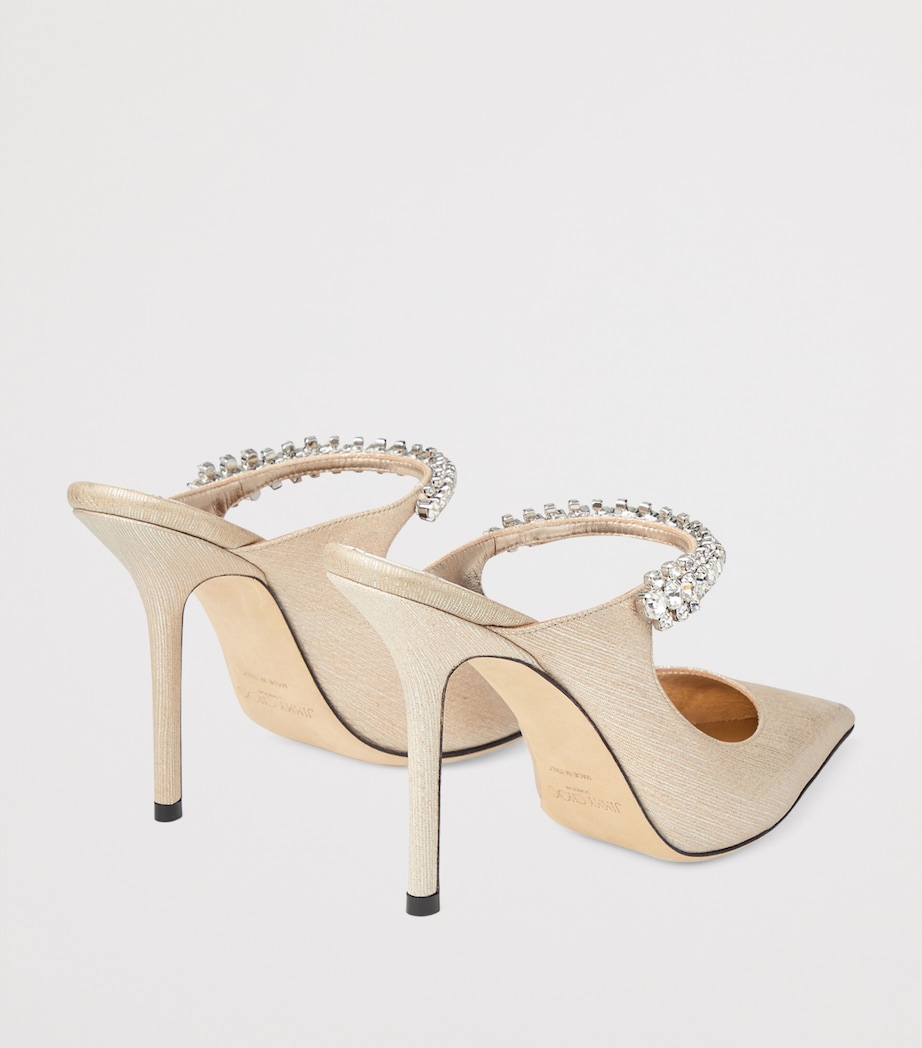 Bing 100 Calfskin Heeled Mules SOFT GOLD Image 4