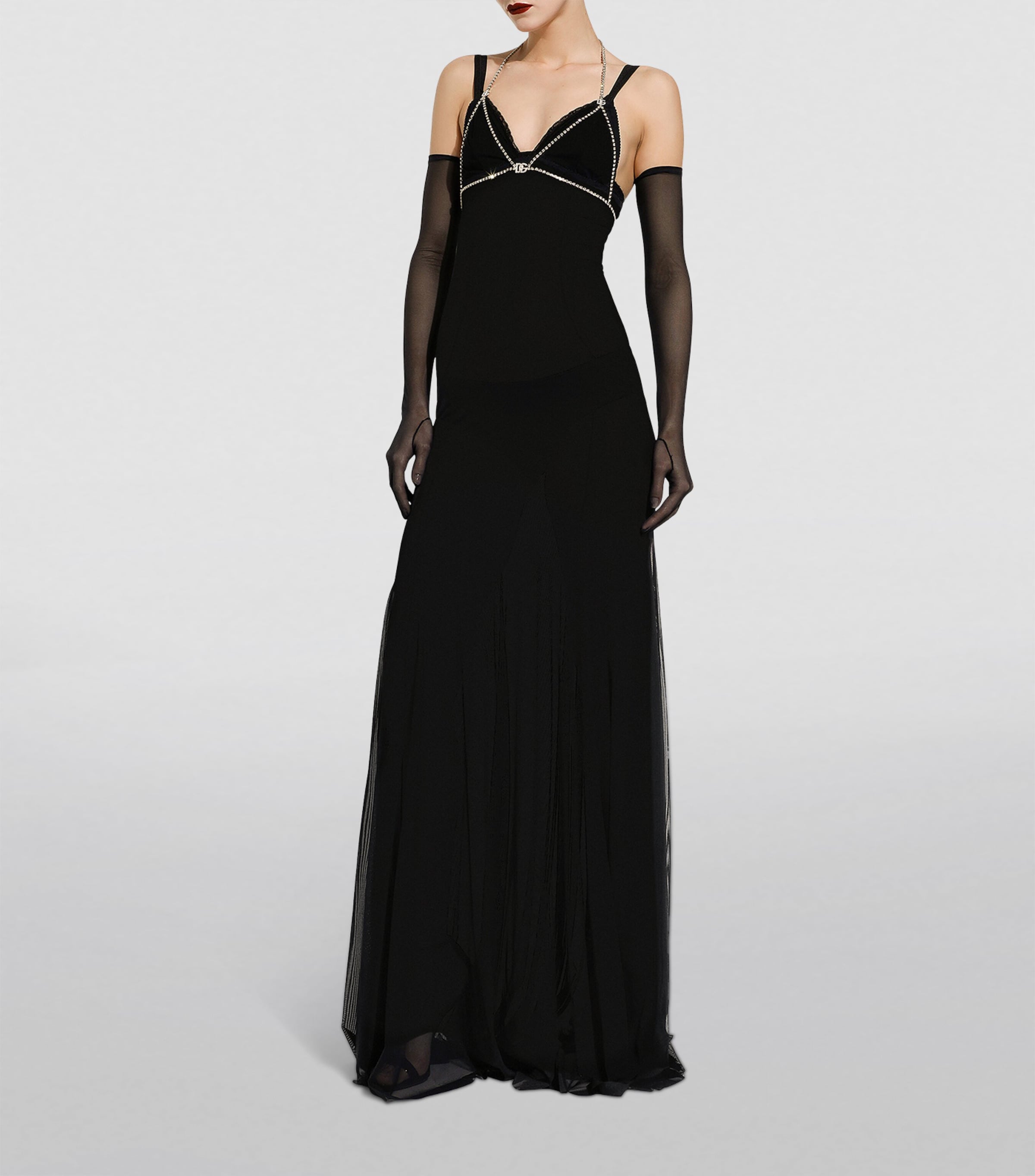 Netting Gown N0000-BLACK Image 2