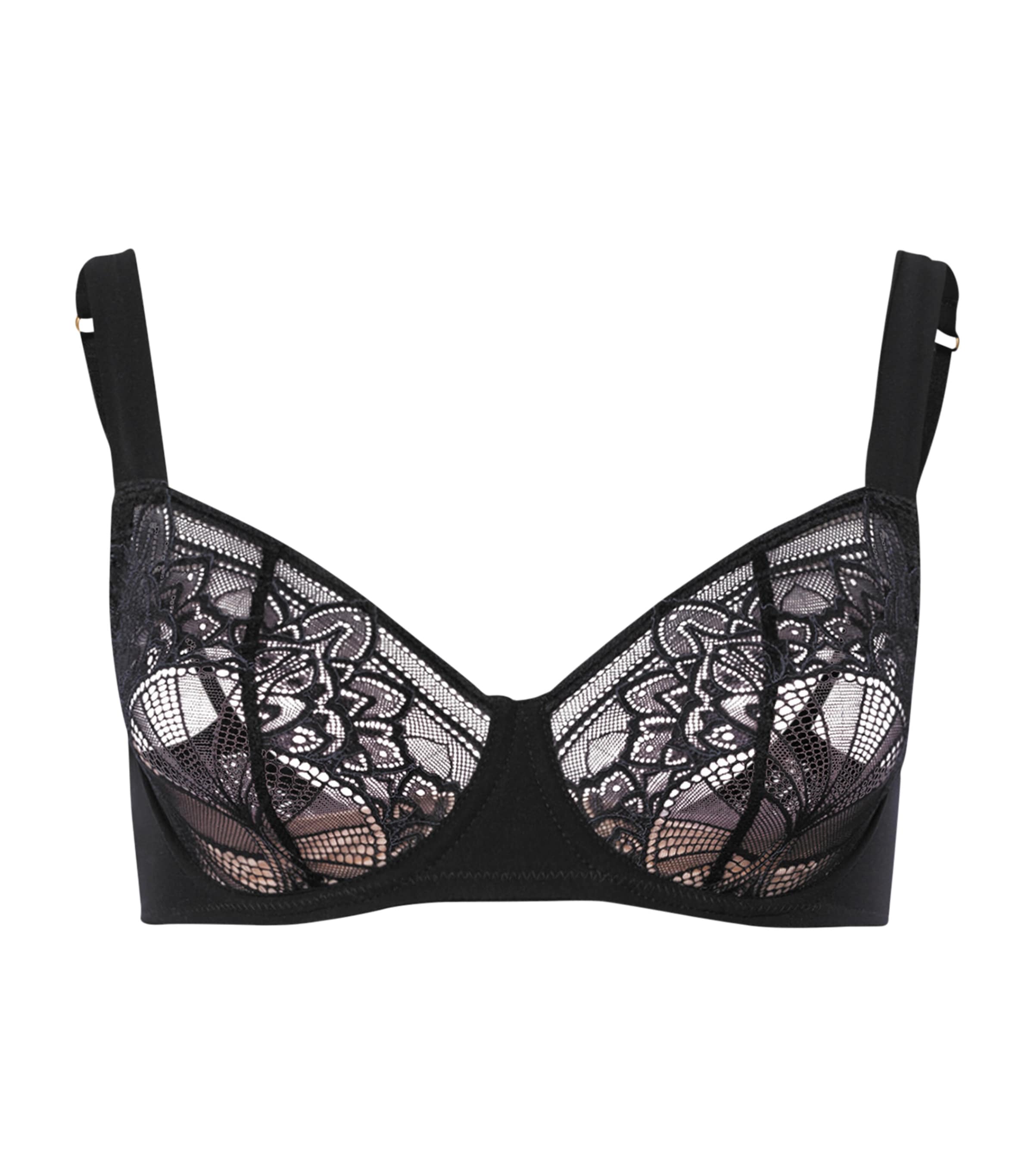 Hanro Lace Holly Underwire Bra In Black