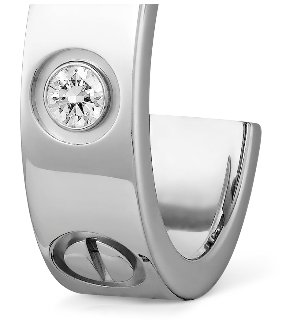 Cartier White Gold and Diamond LOVE Hoop Earrings White Gold Image 3