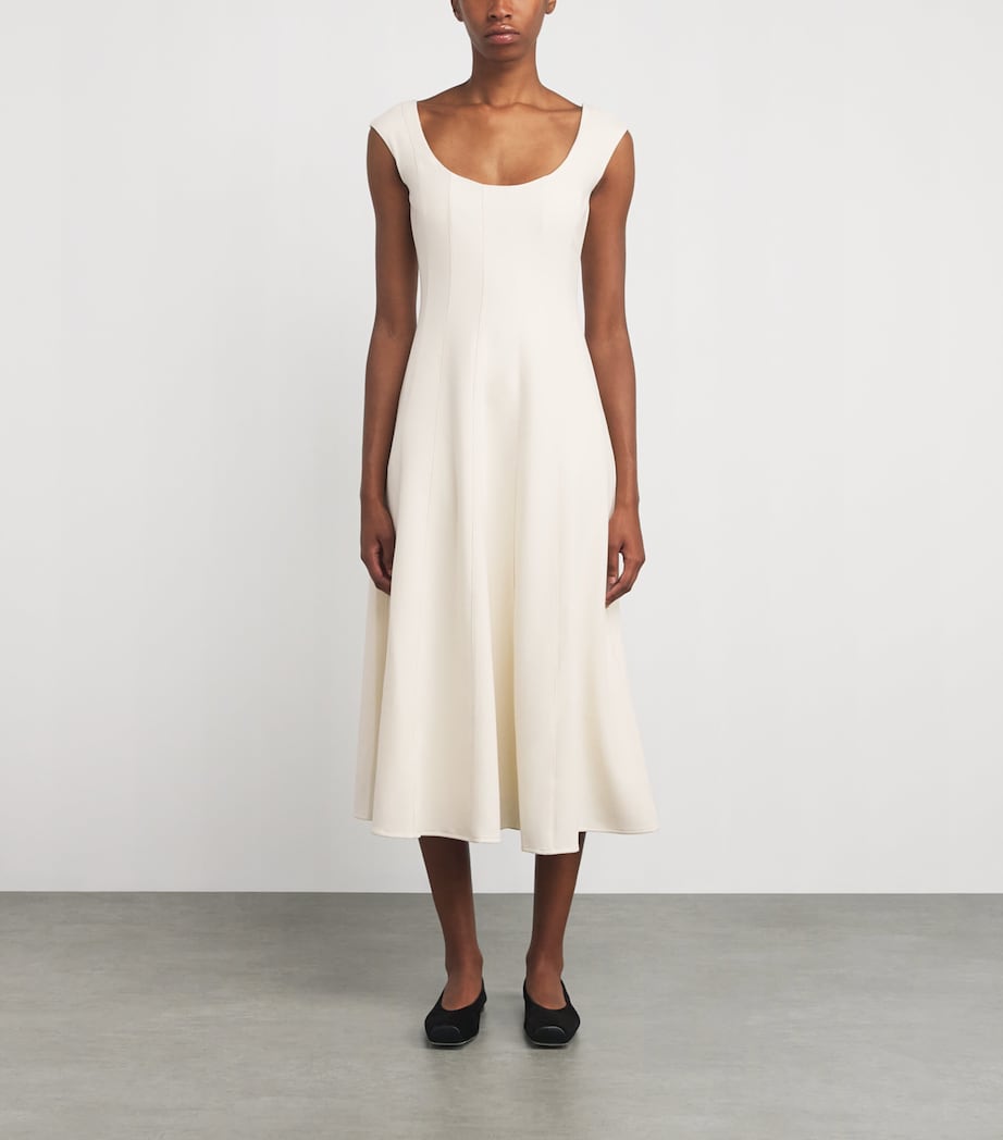 Darted Charlotte Midi Dress ECR ECRU Image 3