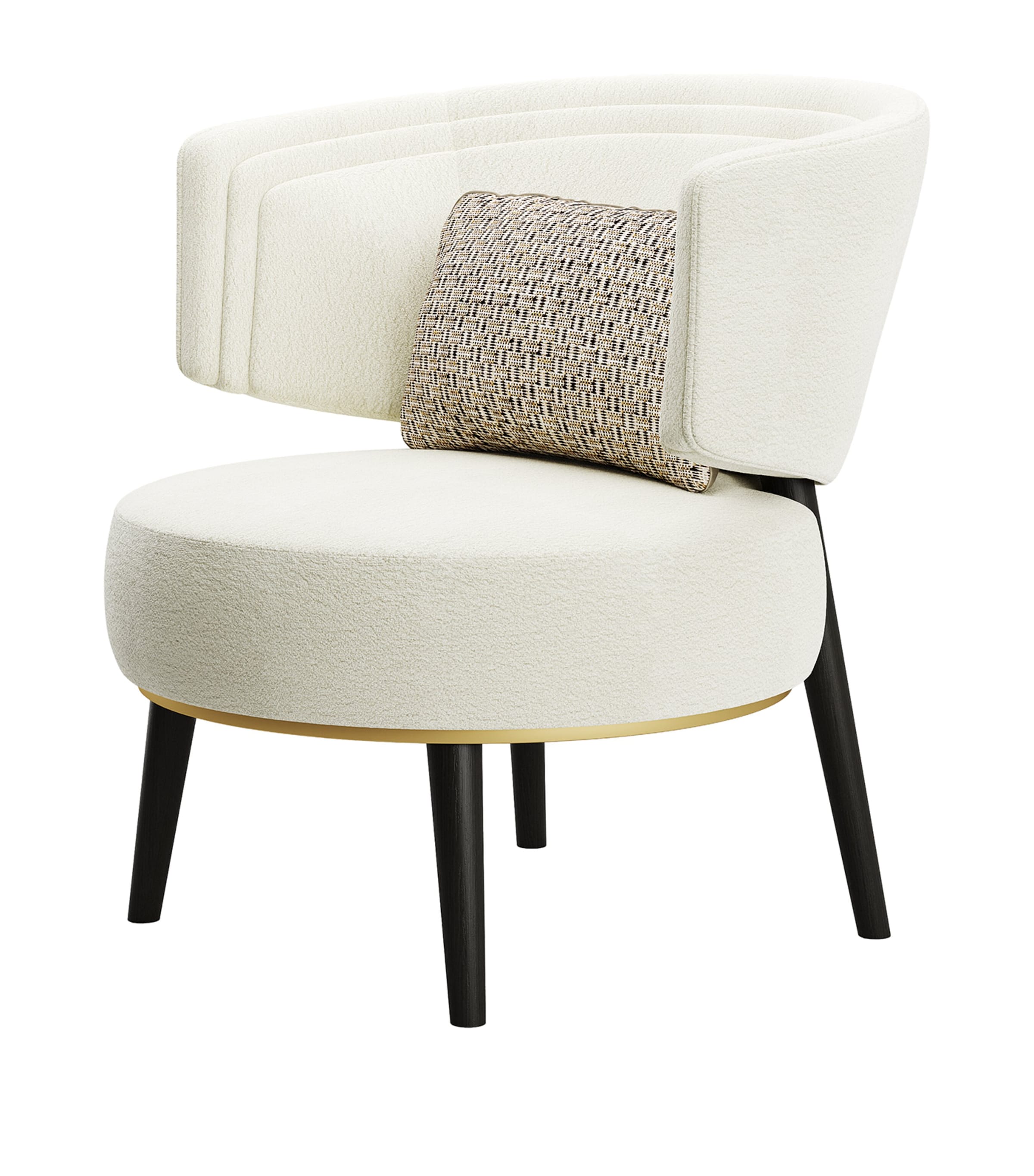 Bouclé Lucerne Winged Armchair BEIGE Image 2