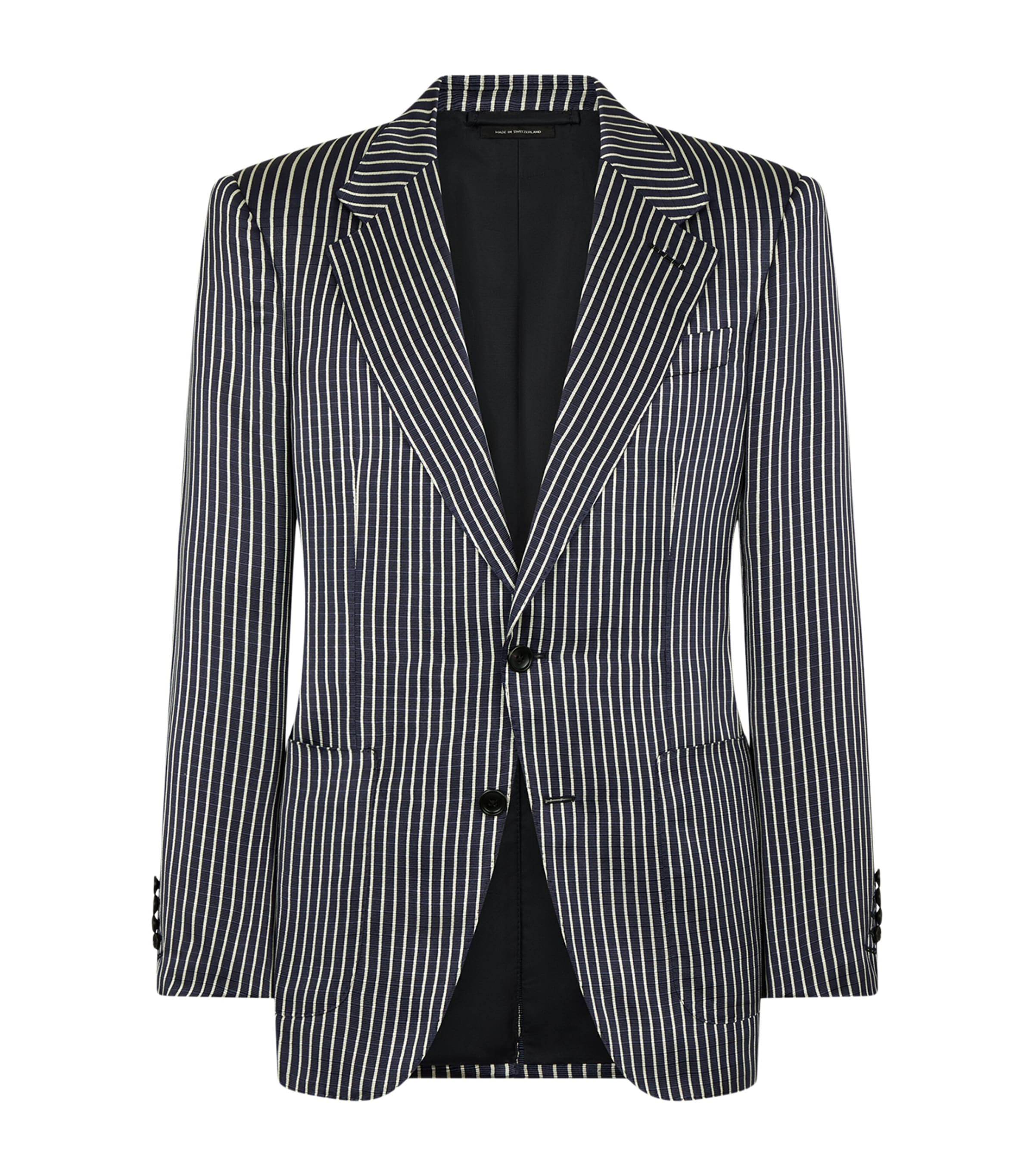 TOM FORD Mens Silk Stripe Single-Breasted Blazer Nnl Image 1
