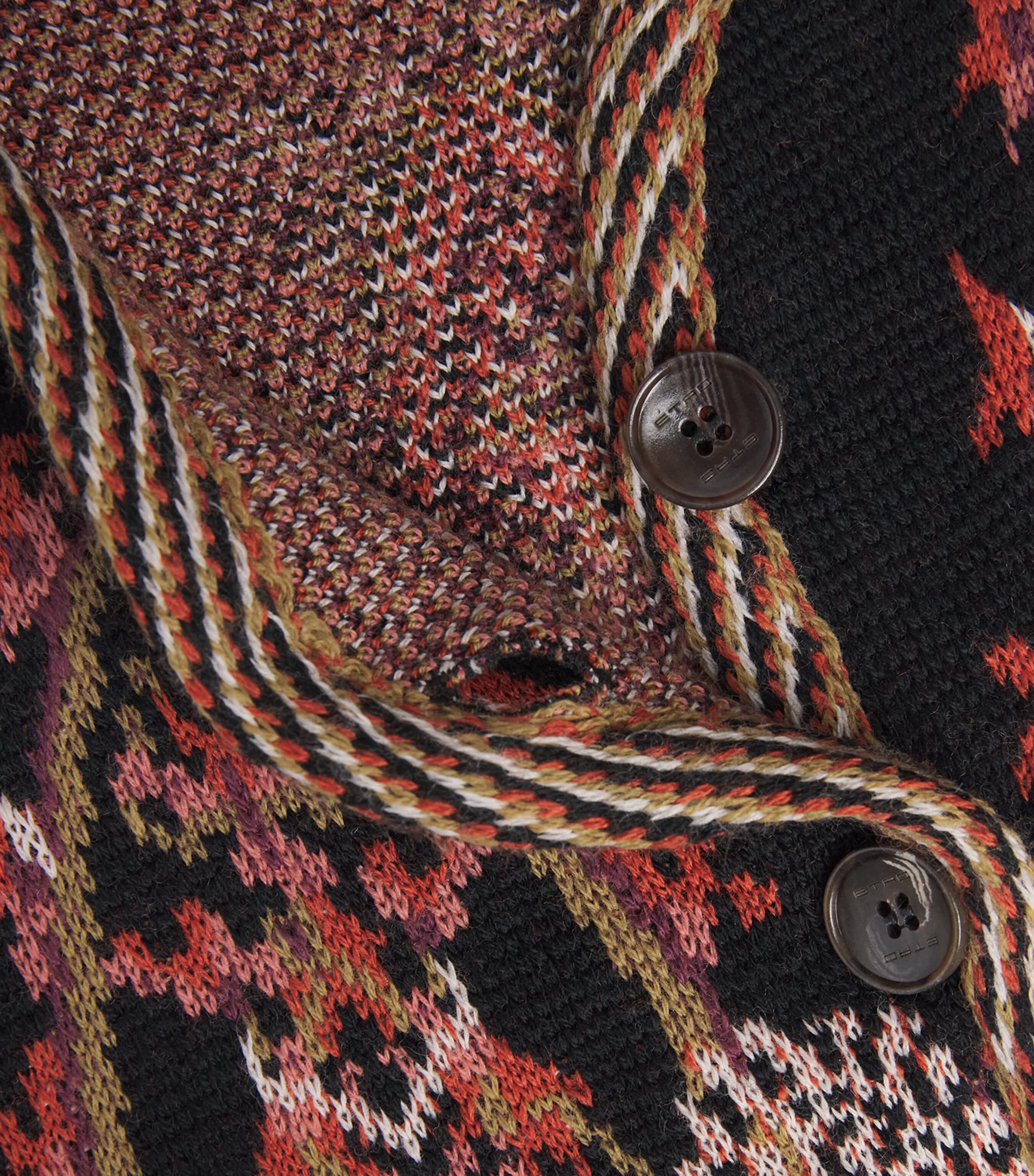 Wool-Blend Jacquard Cardigan S9814 Image 5