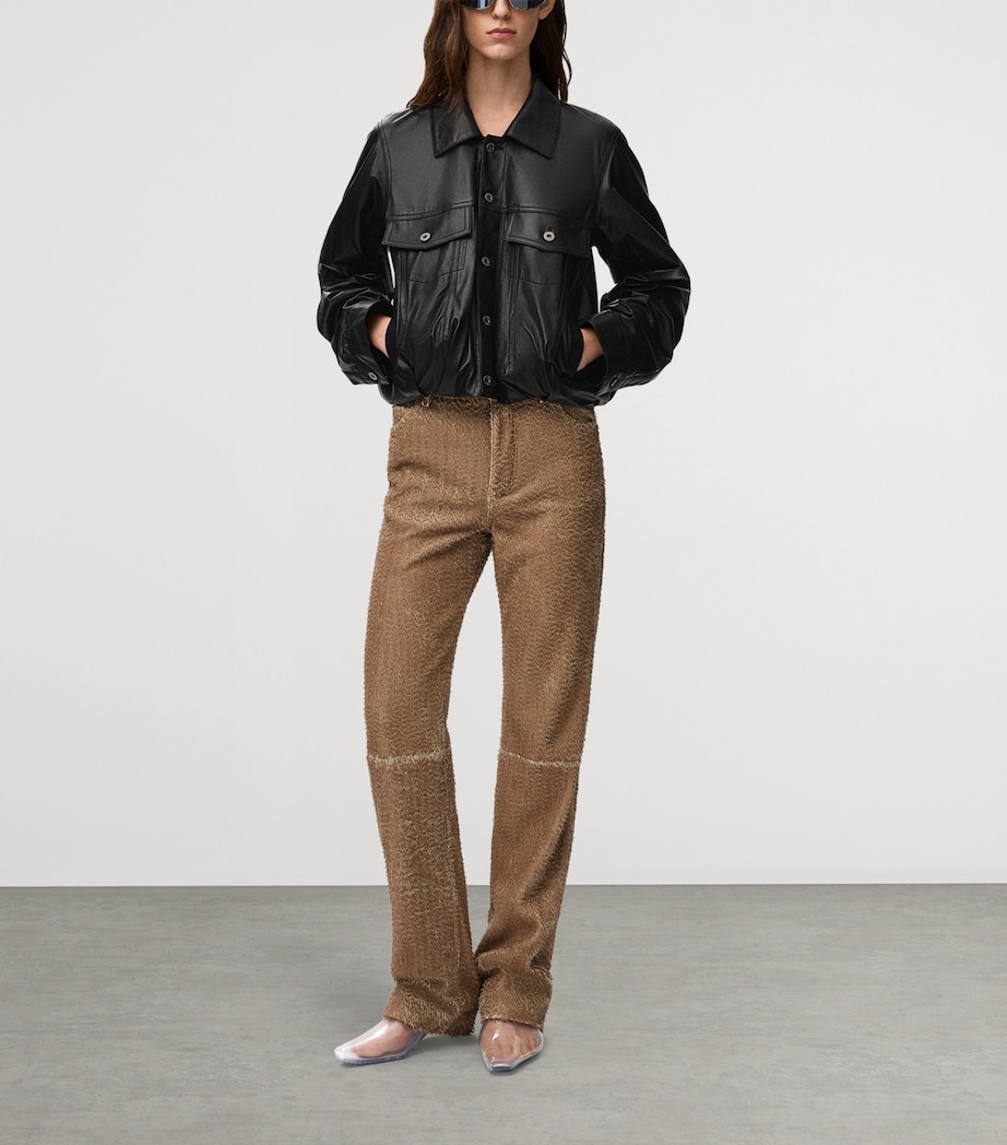 Lambskin Relaxed Leather Jacket BLACK Image 2