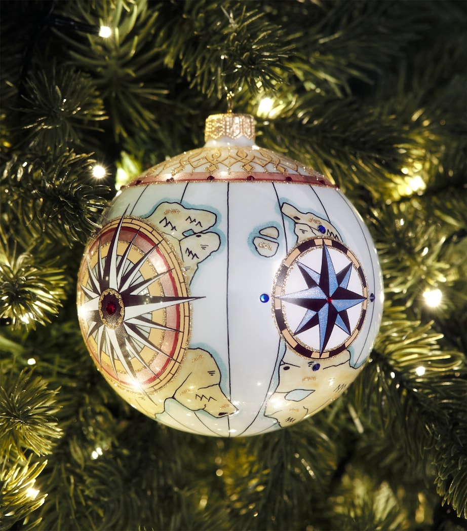 Glitterlab Glass Adventurer's Globe Bauble Image 3