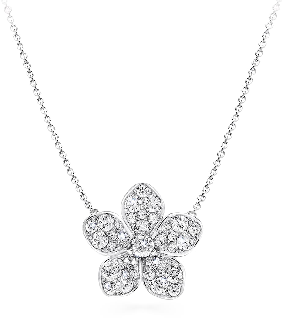 Graff White Gold and Diamond Wild Flower Necklace White Gold Image 1