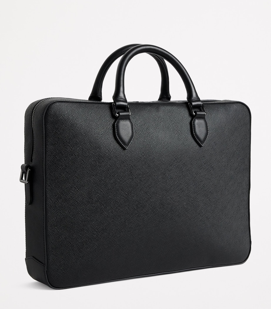 Saffiano Leather Briefcase BLACK Image 3
