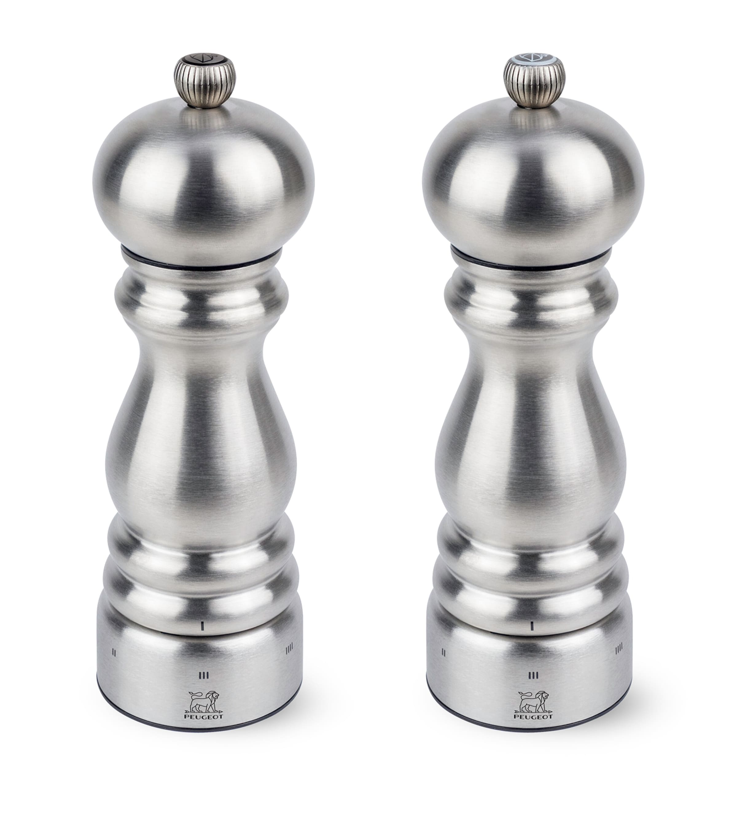 Peugeot Stainless Steel Paris Chef Salt and Pepper Mill Set (18cm) Stainless Steel Image 1