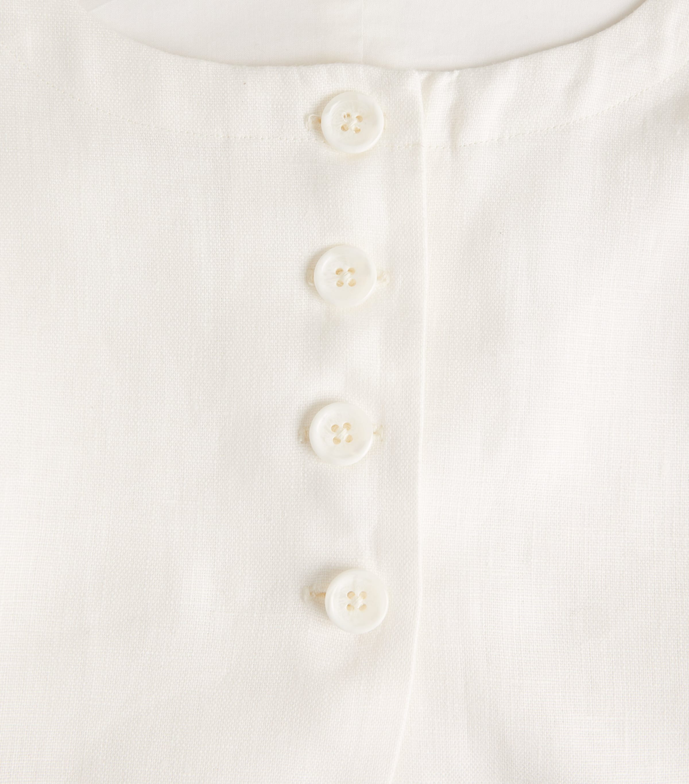 Linen Audrey Crop Top WHITE Image 5