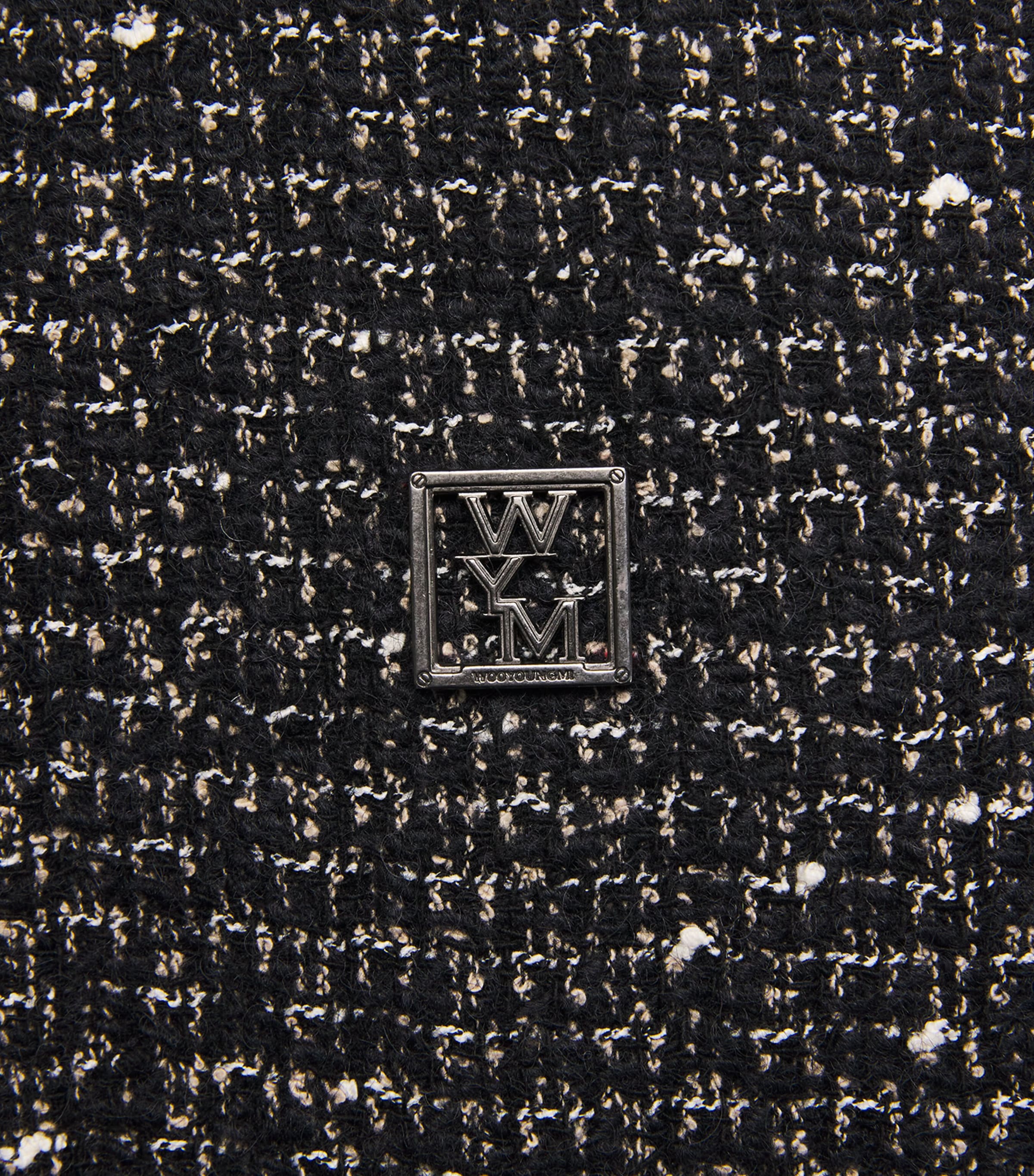 Tweed Bomber Jacket BLACK Image 5