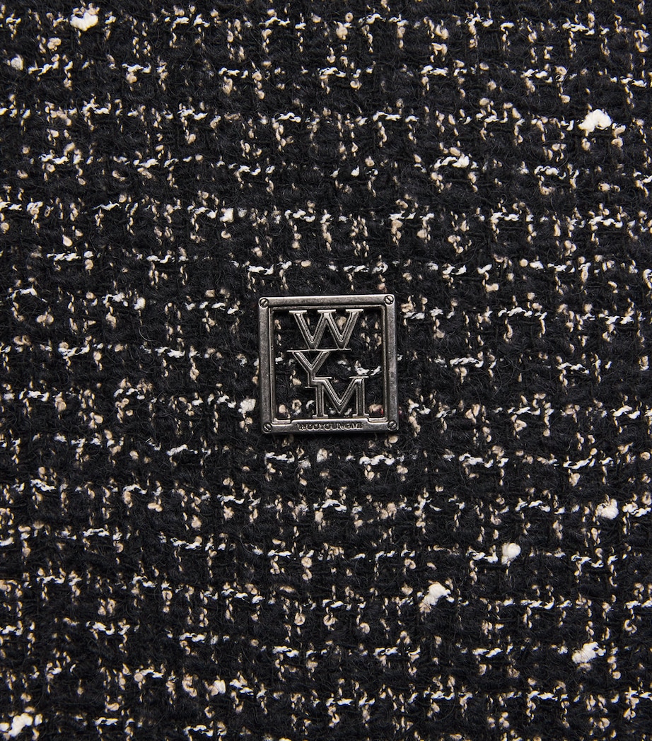 Tweed Bomber Jacket BLACK Image 5
