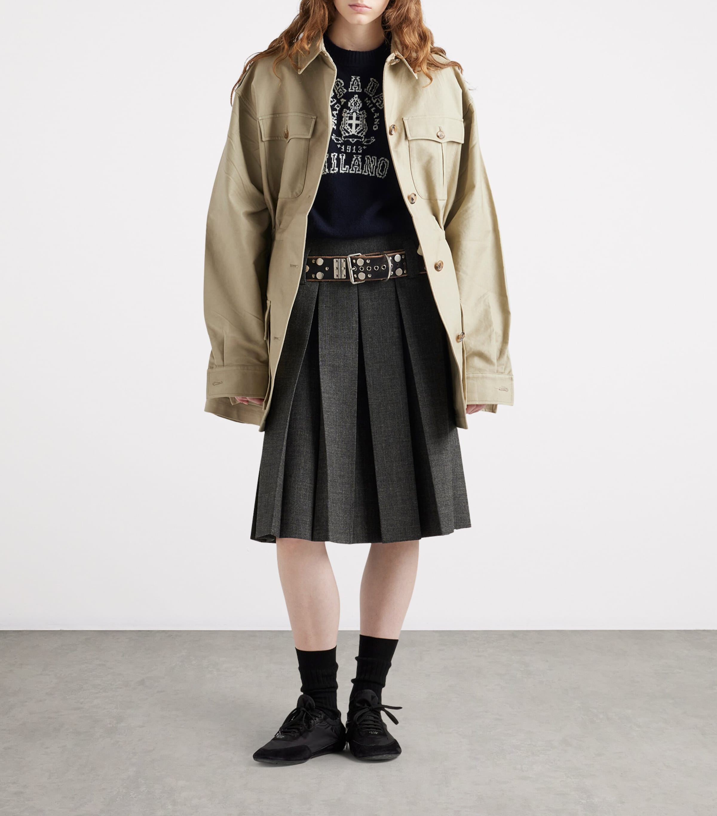 Wool-Cashmere Logo Sweater F022X Image 2