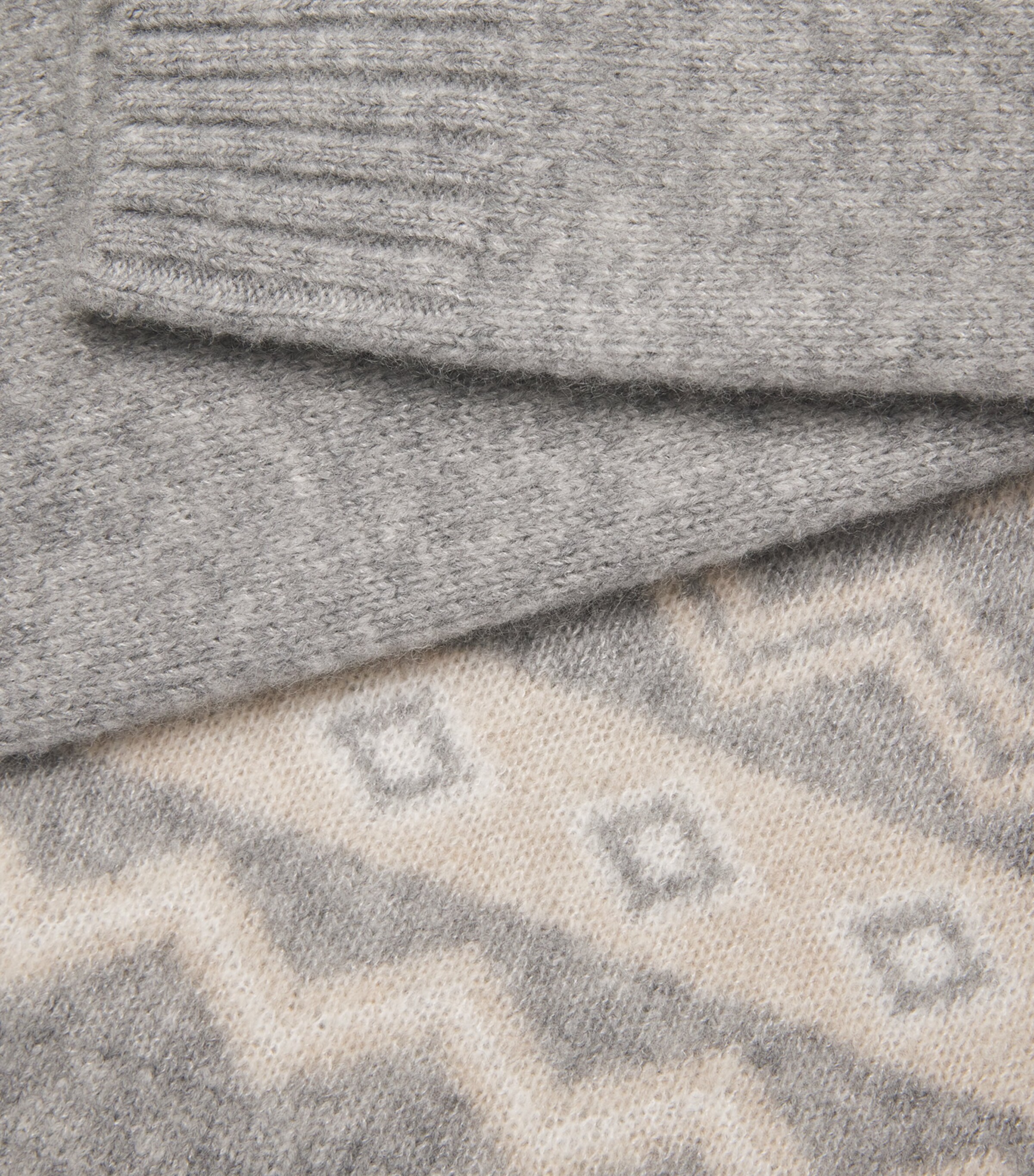 Cashmere-Blend Jacquard Sweater GRIGIO CHIARO, SABBI Image 5