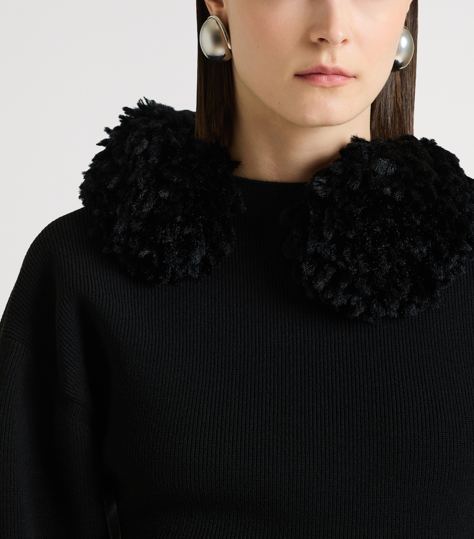 Givenchy Womens Wool Asymmetric Sweater Image 9