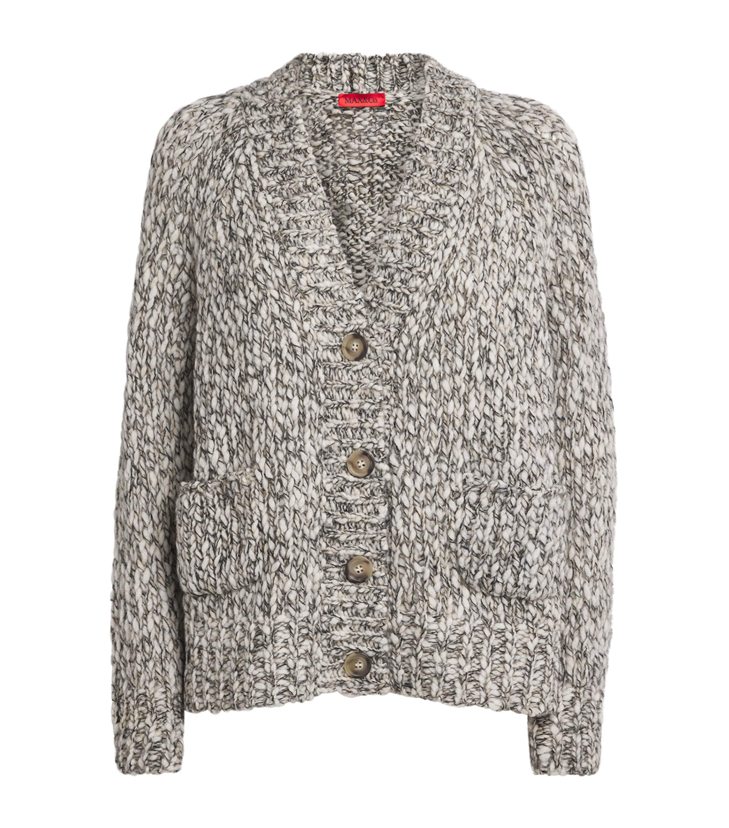 Max & Co Wool-blend Chunky Cardigan In Multi