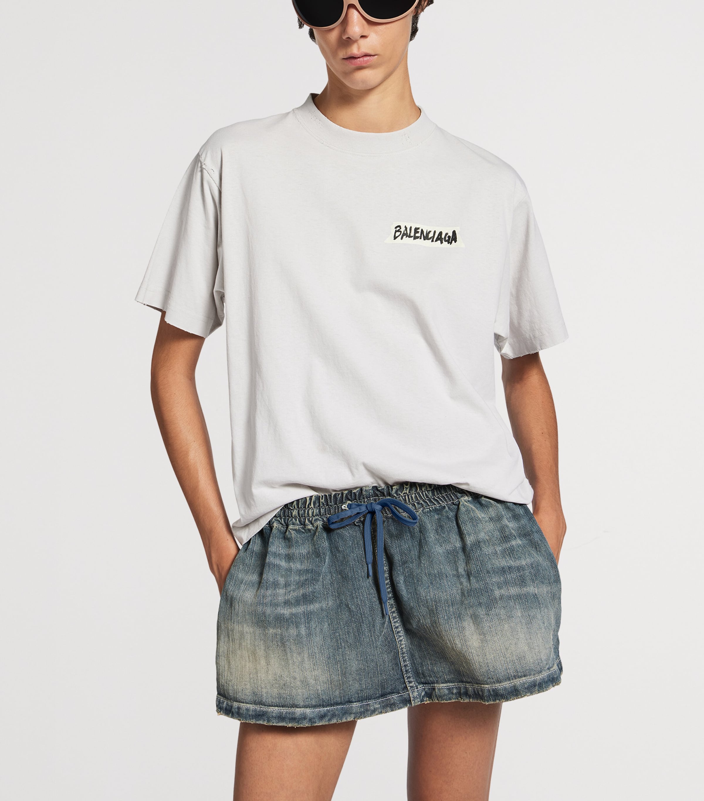 Balenciaga Womens Cotton Masking Tape T-Shirt Image 5
