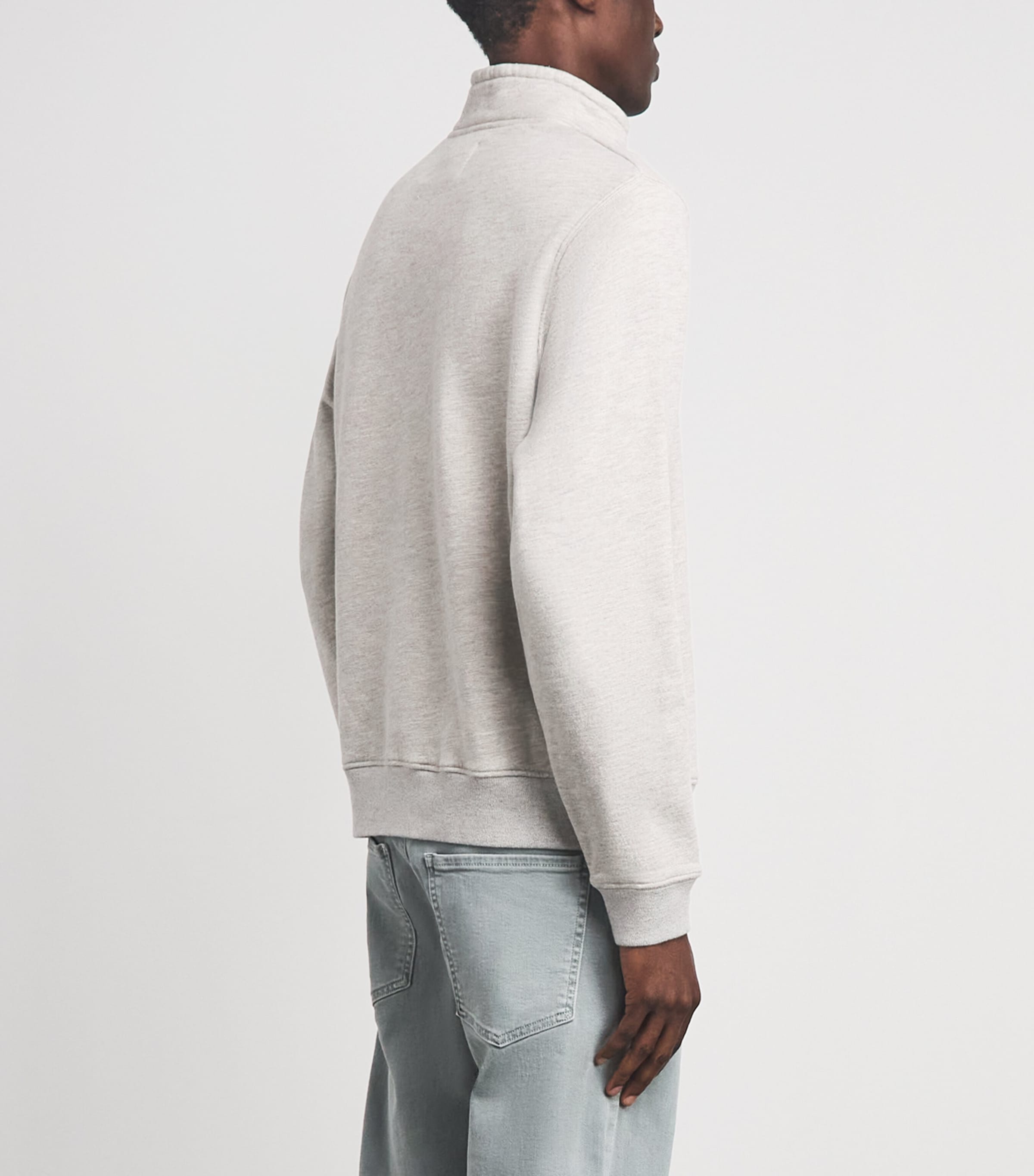Citizens of Humanity Mens Half-Button Sweatshirt Heather Grey Image 5