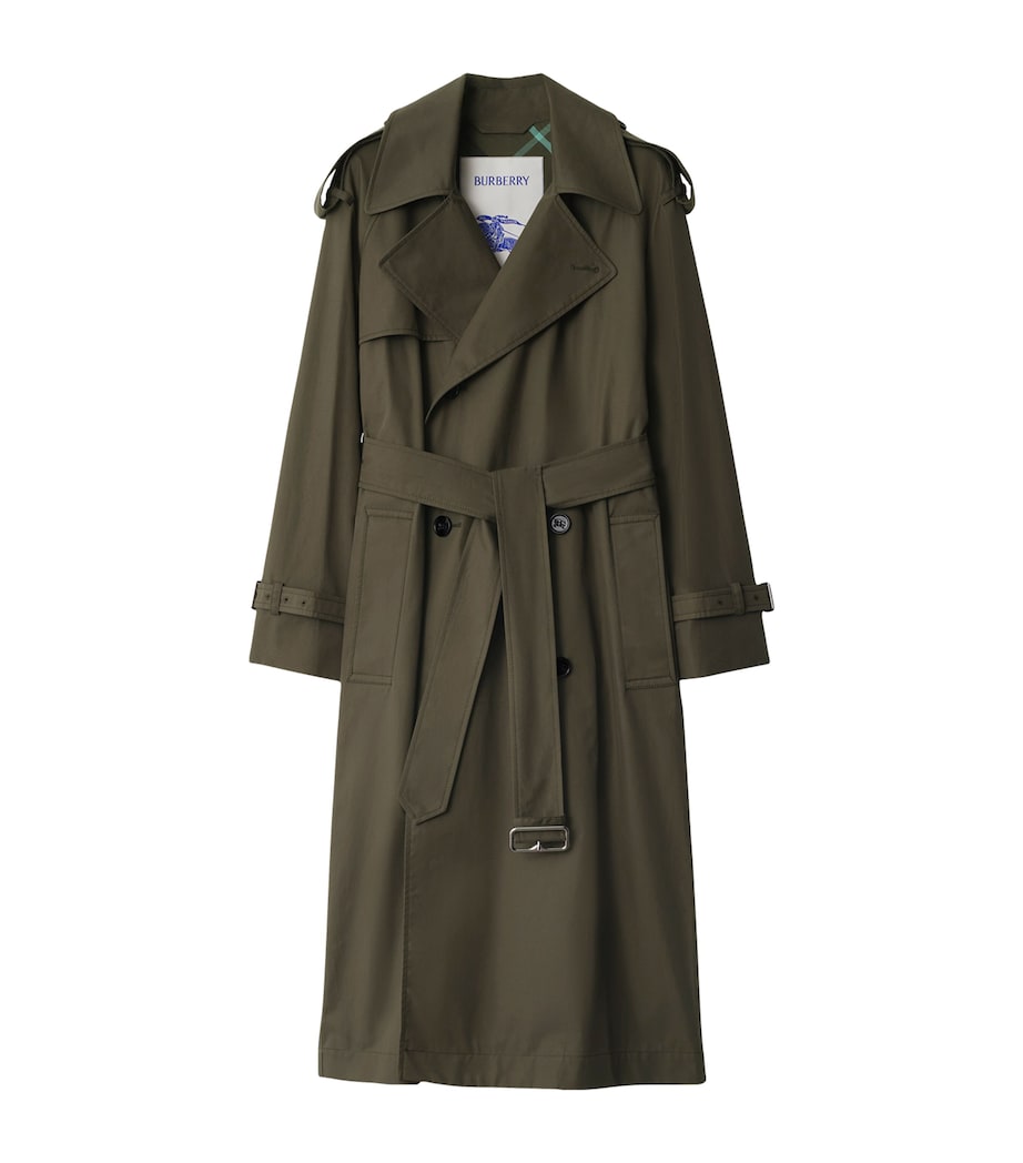 Cotton Long Castleford Trench Coat OTTER Image 1