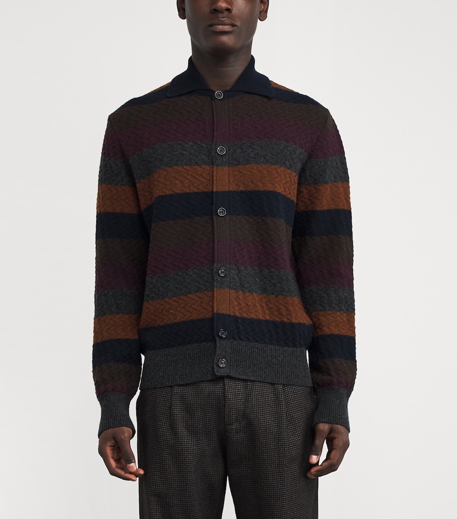 Wool Stripe Cardigan MULTI Image 3